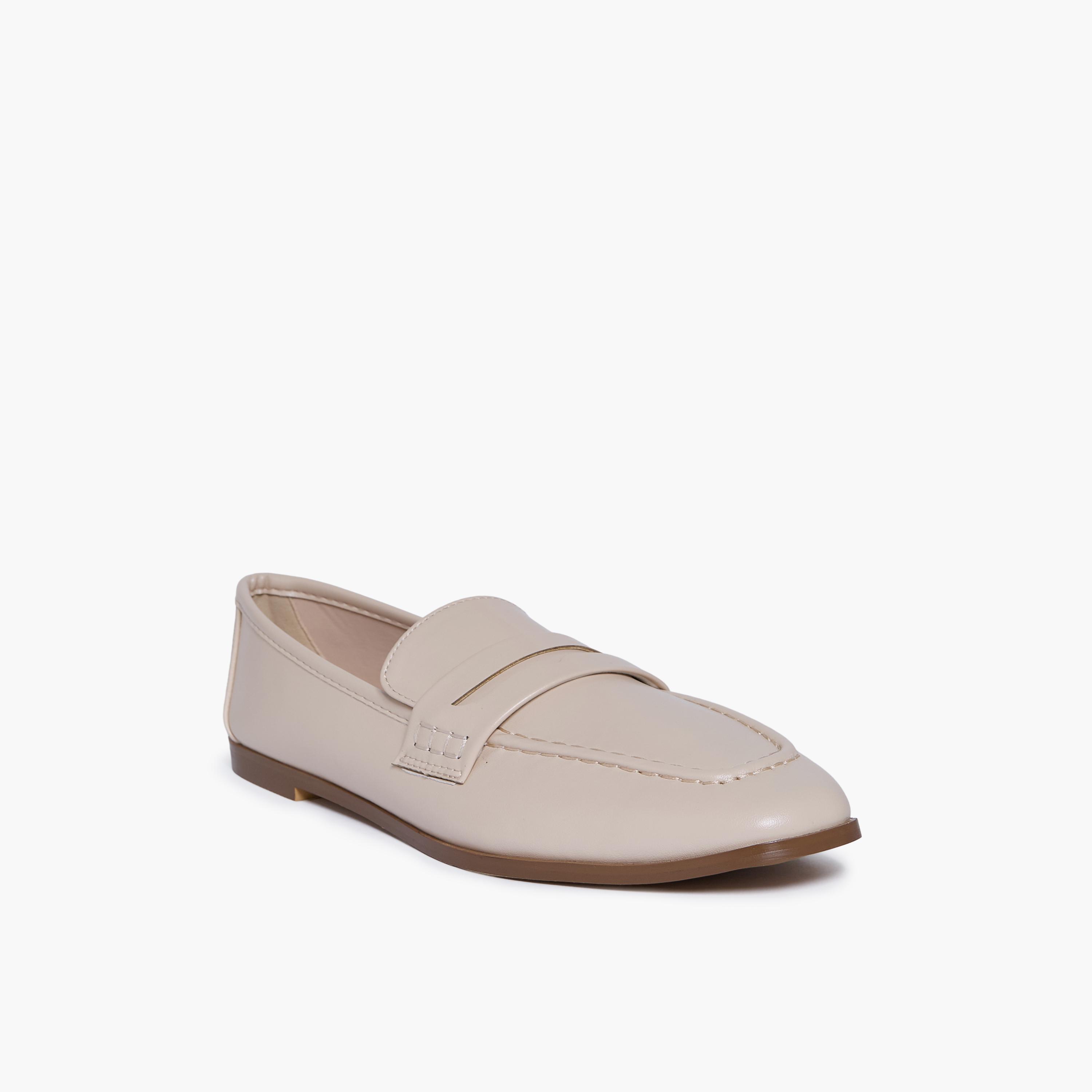 Geoomnii Women's Slip-On Zina Flat Loafers | RJLJ11-02-BEIGE-women-shoes-flats-loafers-image-1