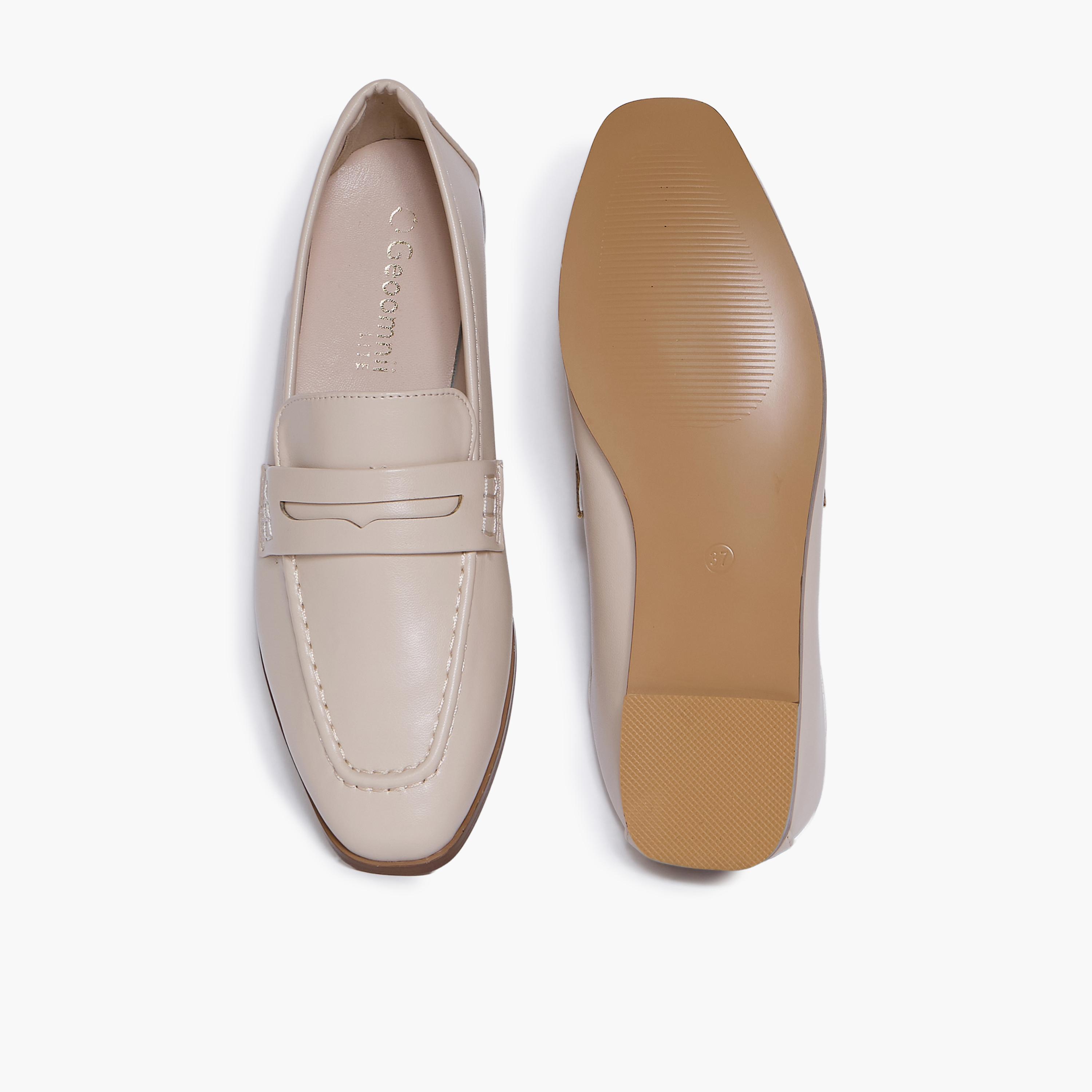 Geoomnii Women's Slip-On Zina Flat Loafers | RJLJ11-02-BEIGE-women-shoes-flats-loafers-image-3