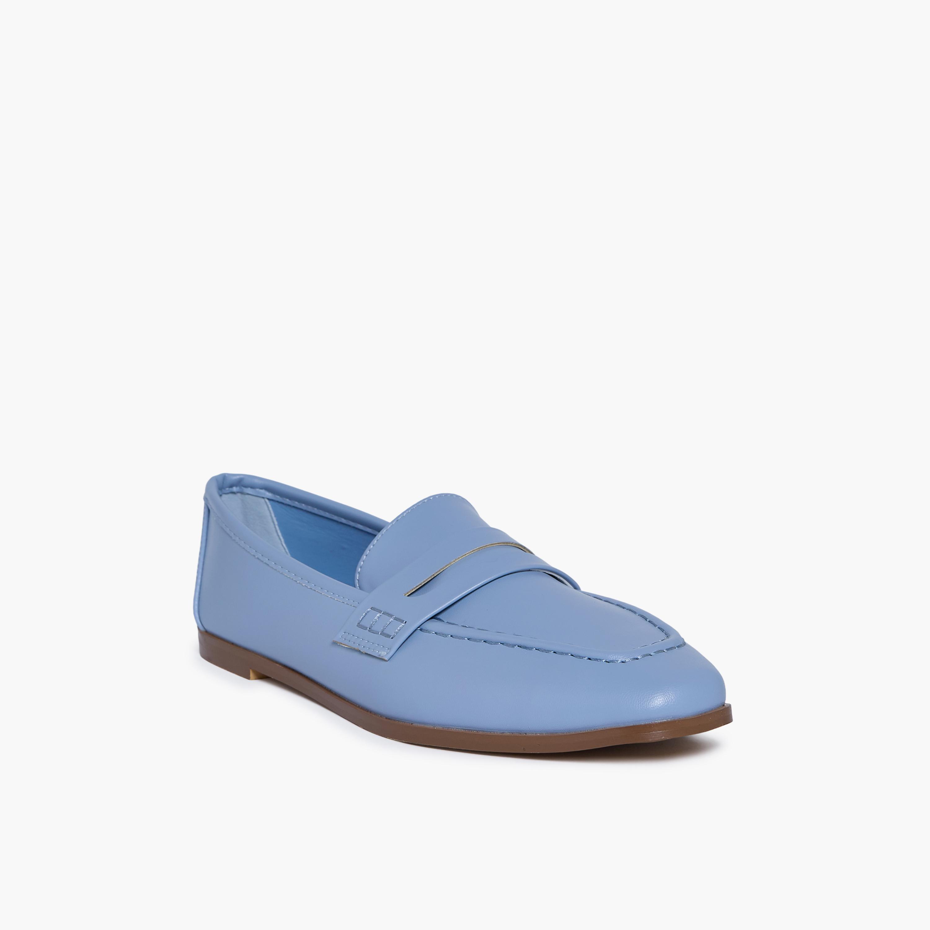 جيومني - حذاء فرانكو مسطح سهل الارتداء للنساء | RJLJ11-02-BLUE-women-shoes-flats-loafers-image-1