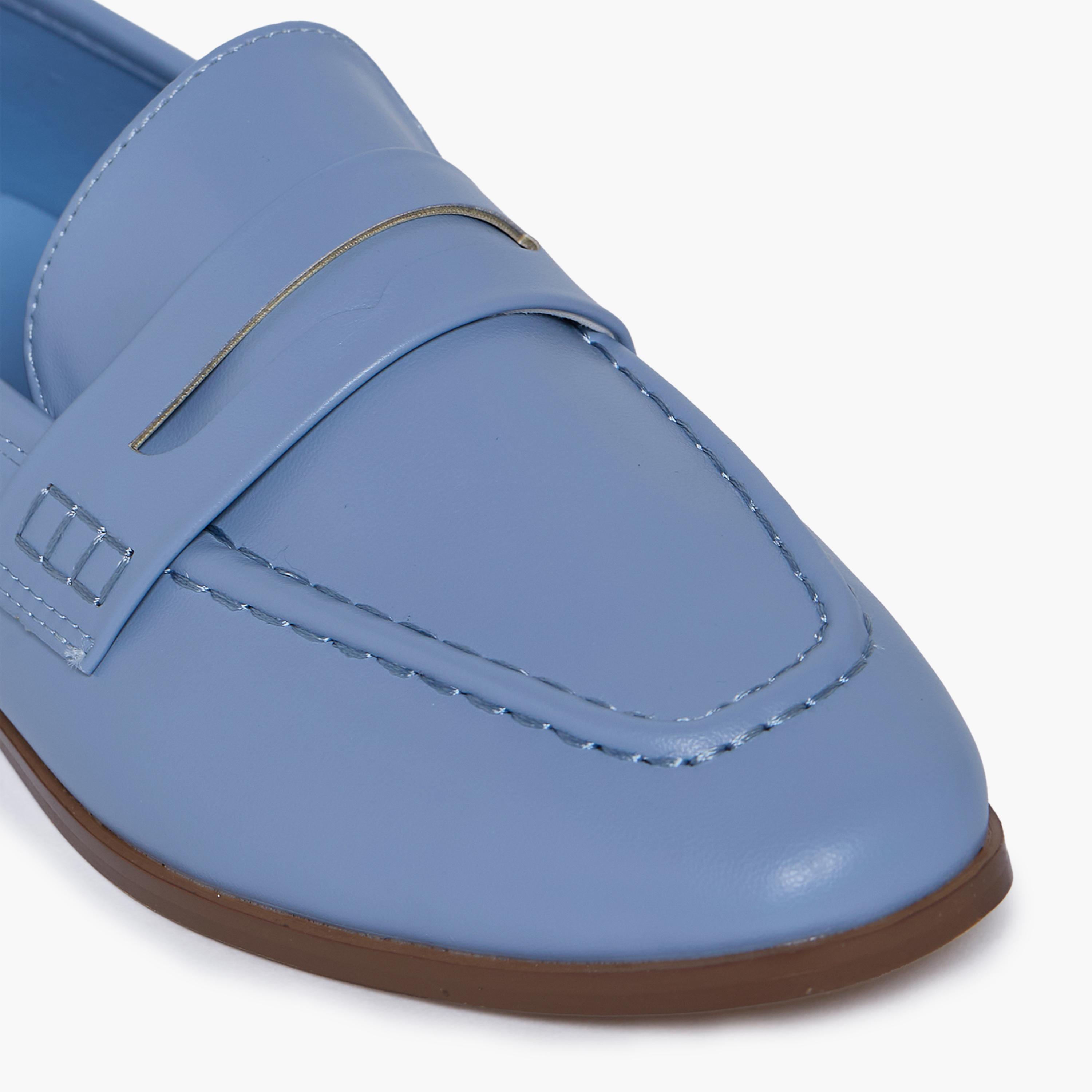Geoomnii Women's Slip-On Franco Flat Loafers | RJLJ11-02-BLUE-women-shoes-flats-loafers-image-2