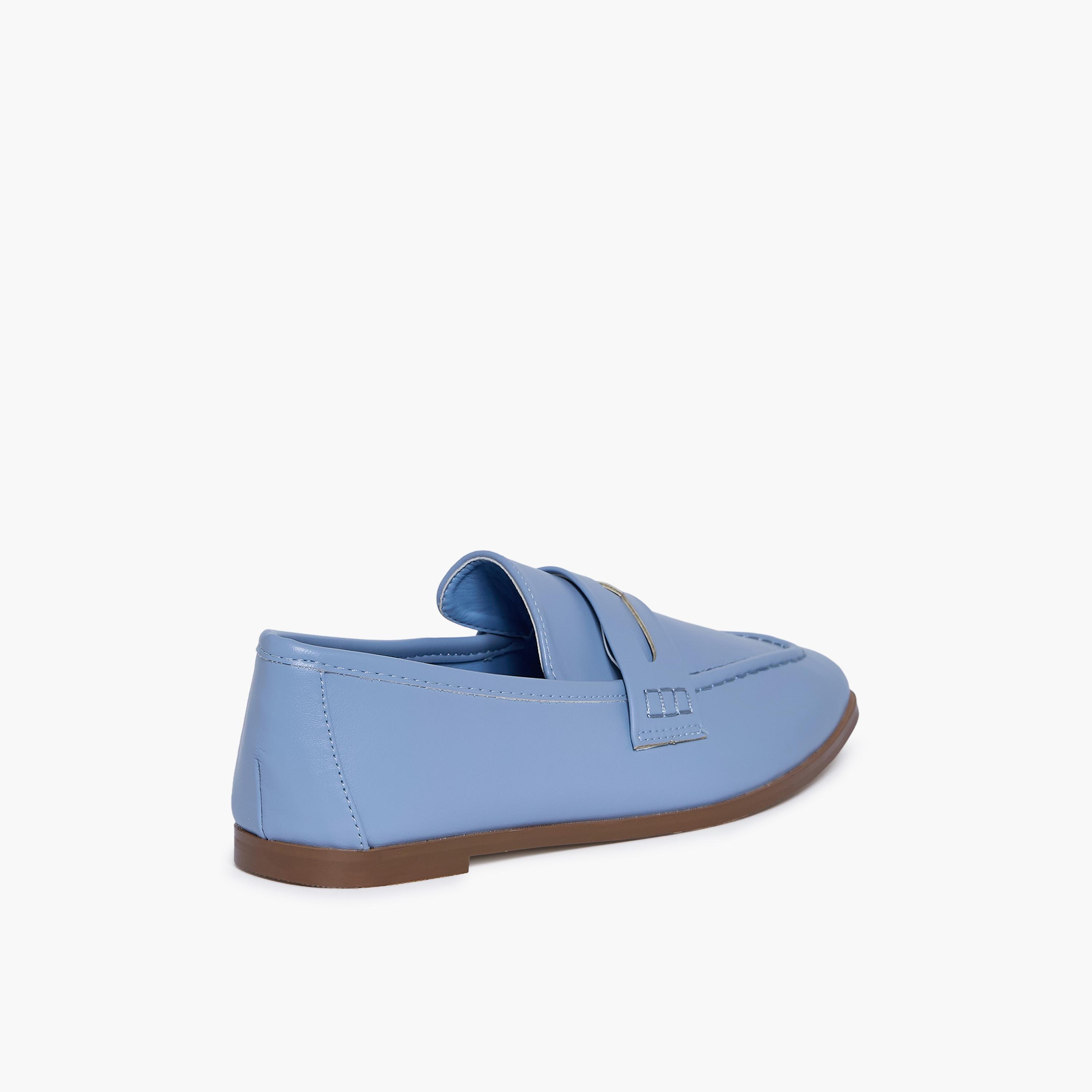Geoomnii Women's Slip-On Franco Flat Loafers | RJLJ11-02-BLUE-women-shoes-flats-loafers-image-5