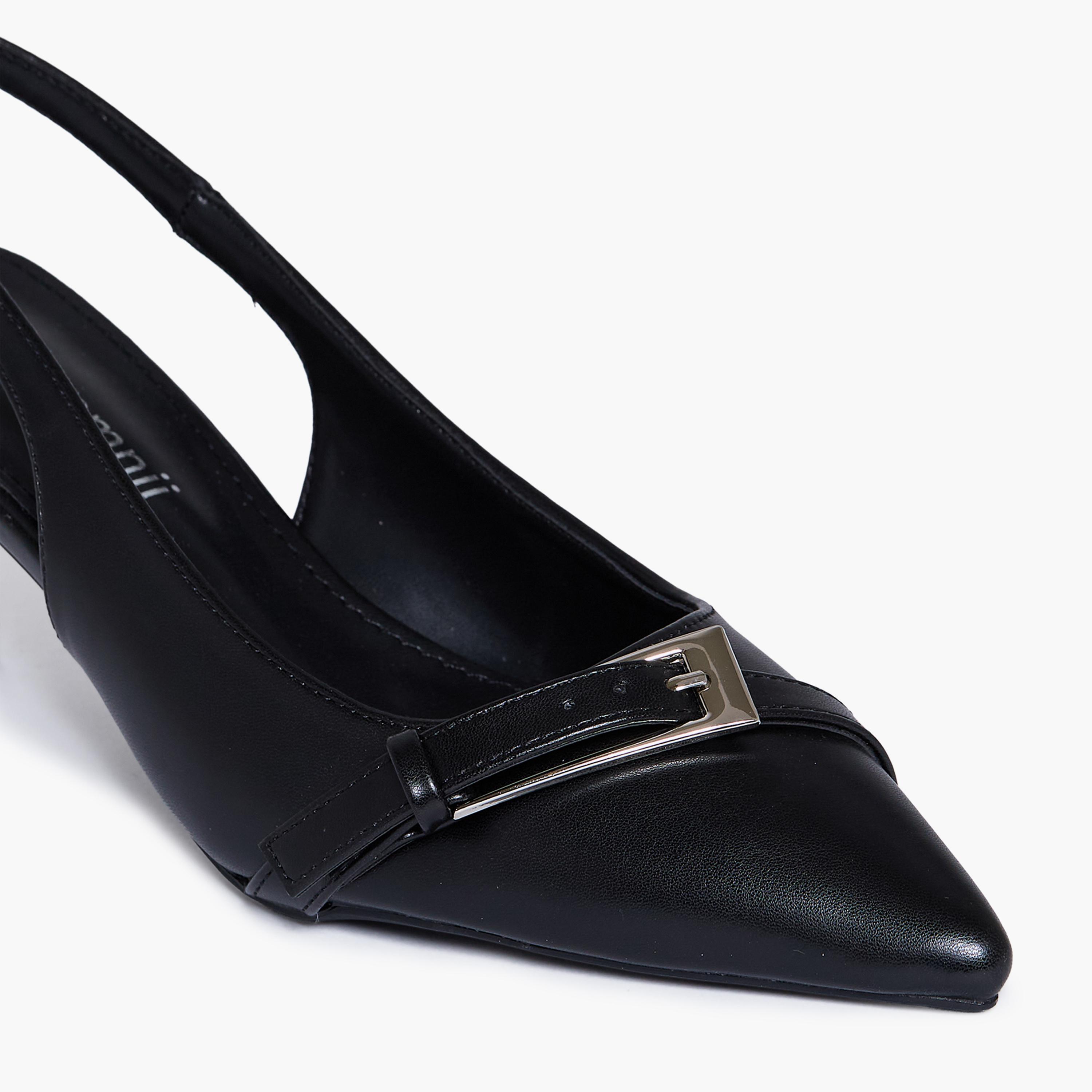 جيومني - حذاء إيفان بكعب عالٍ مدبب وإبزيم للنساء | RJLJ130-2-BLACK-women-shoes-sandals-heeled-image-2