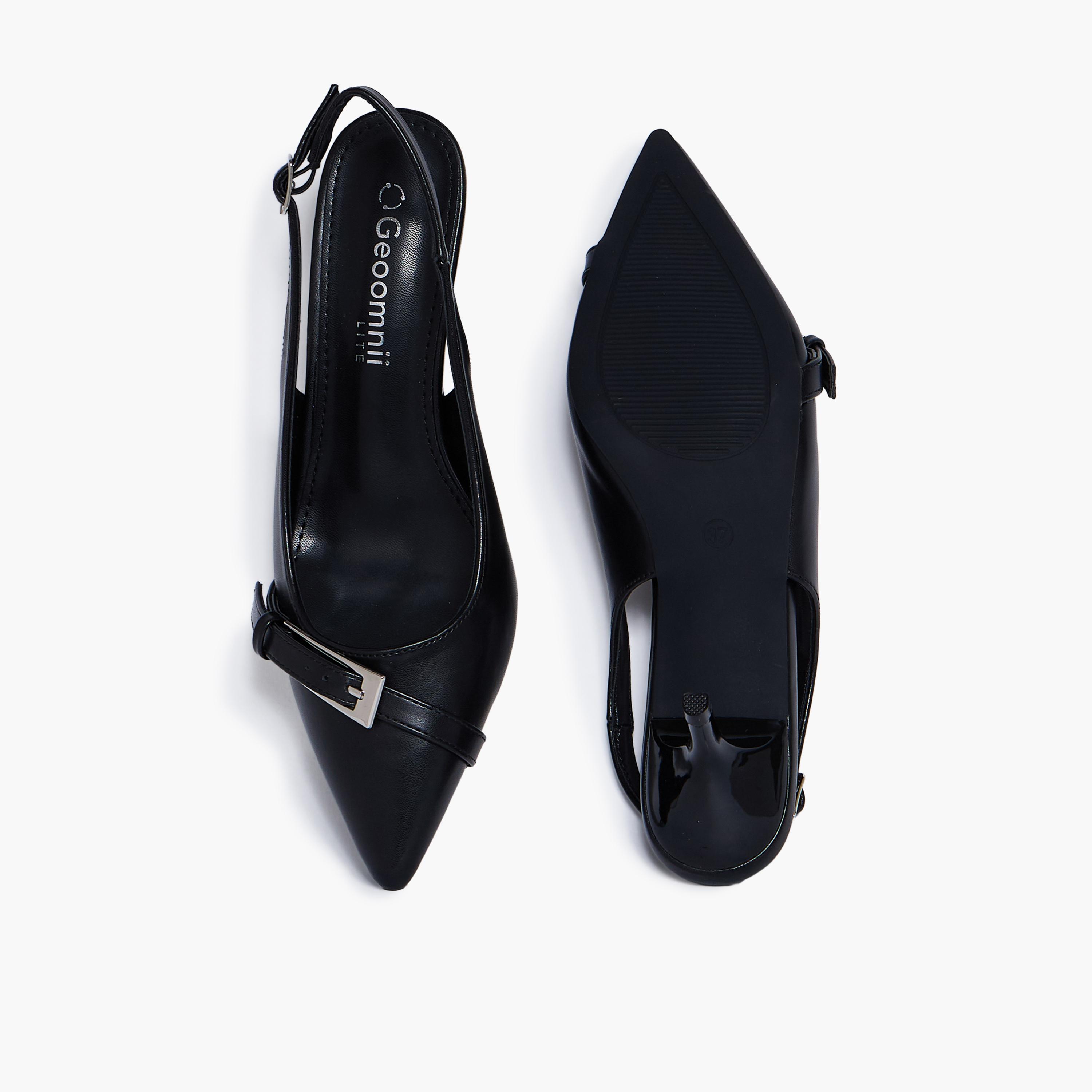 جيومني - حذاء إيفان بكعب عالٍ مدبب وإبزيم للنساء | RJLJ130-2-BLACK-women-shoes-sandals-heeled-image-3