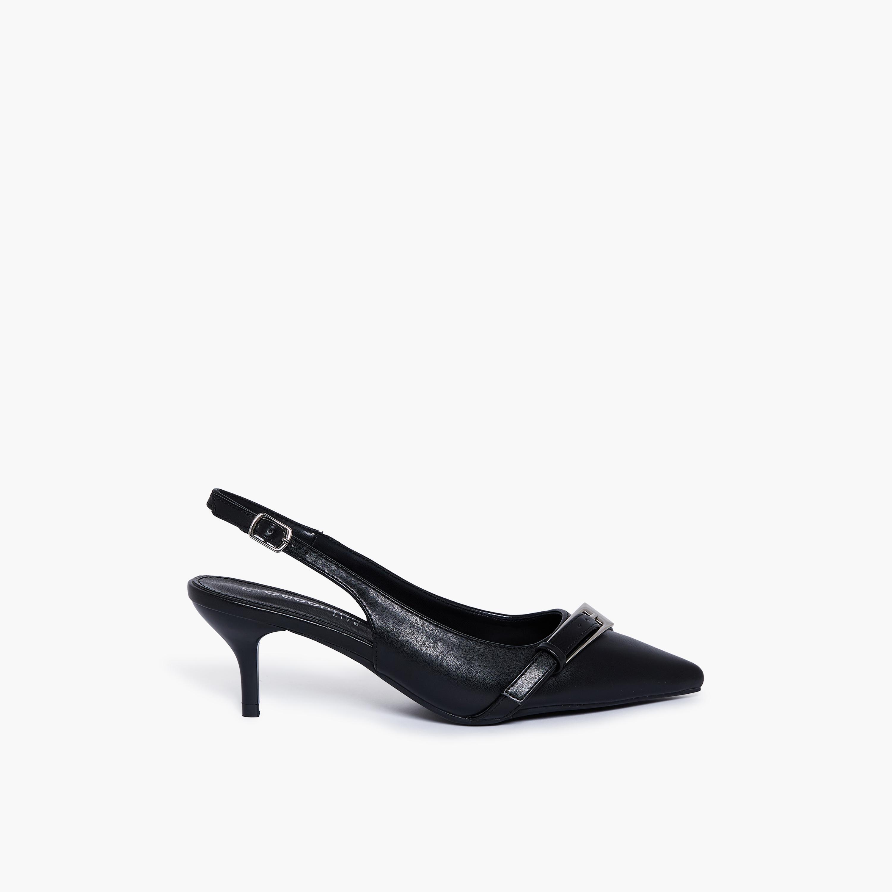 جيومني - حذاء إيفان بكعب عالٍ مدبب وإبزيم للنساء | RJLJ130-2-BLACK-women-shoes-sandals-heeled-image-4