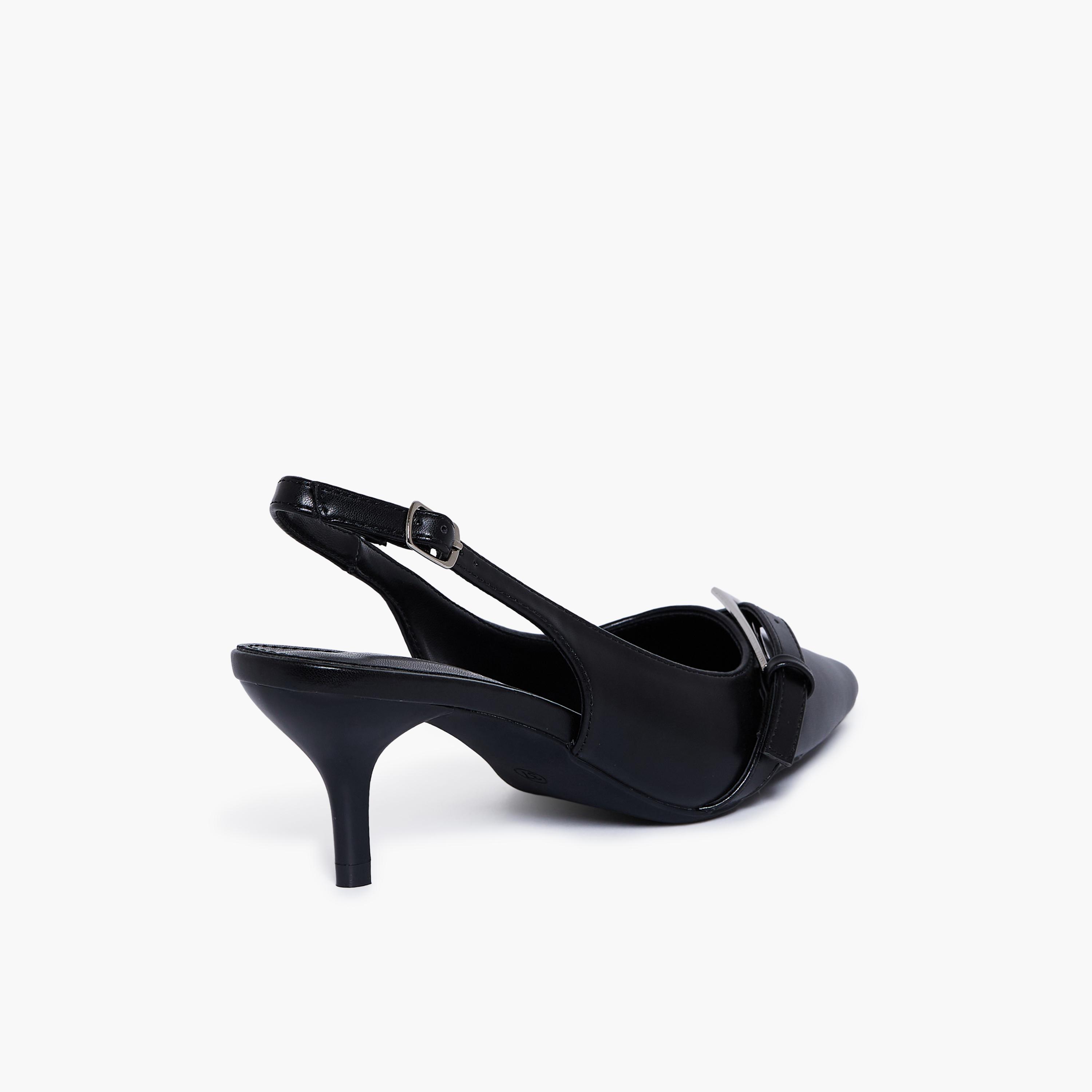 جيومني - حذاء إيفان بكعب عالٍ مدبب وإبزيم للنساء | RJLJ130-2-BLACK-women-shoes-sandals-heeled-image-5