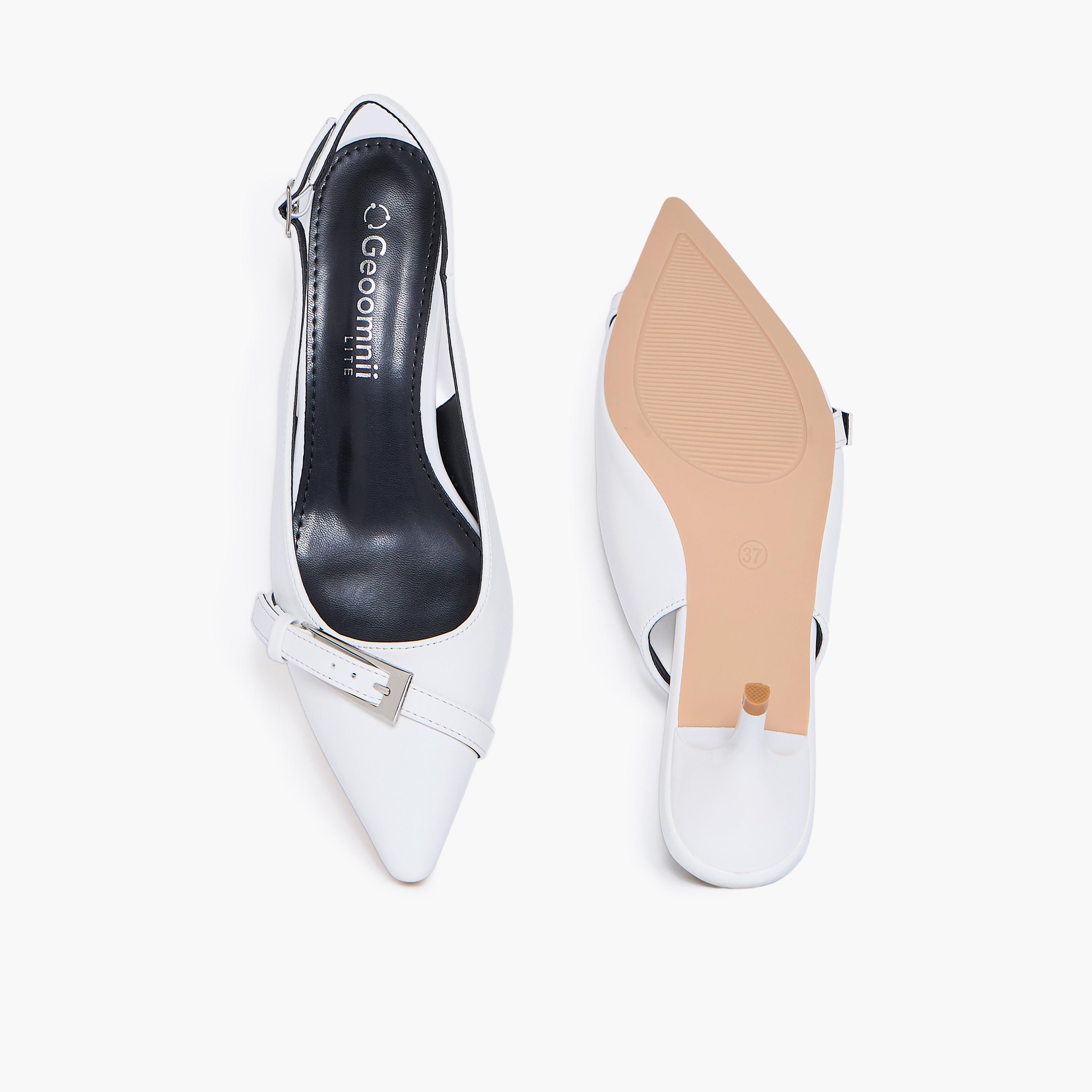 Geoomnii Women's Buckle Tia Stilettos Pumps | RJLJ130-2-WHITE-women-shoes-sandals-heeled-image-3