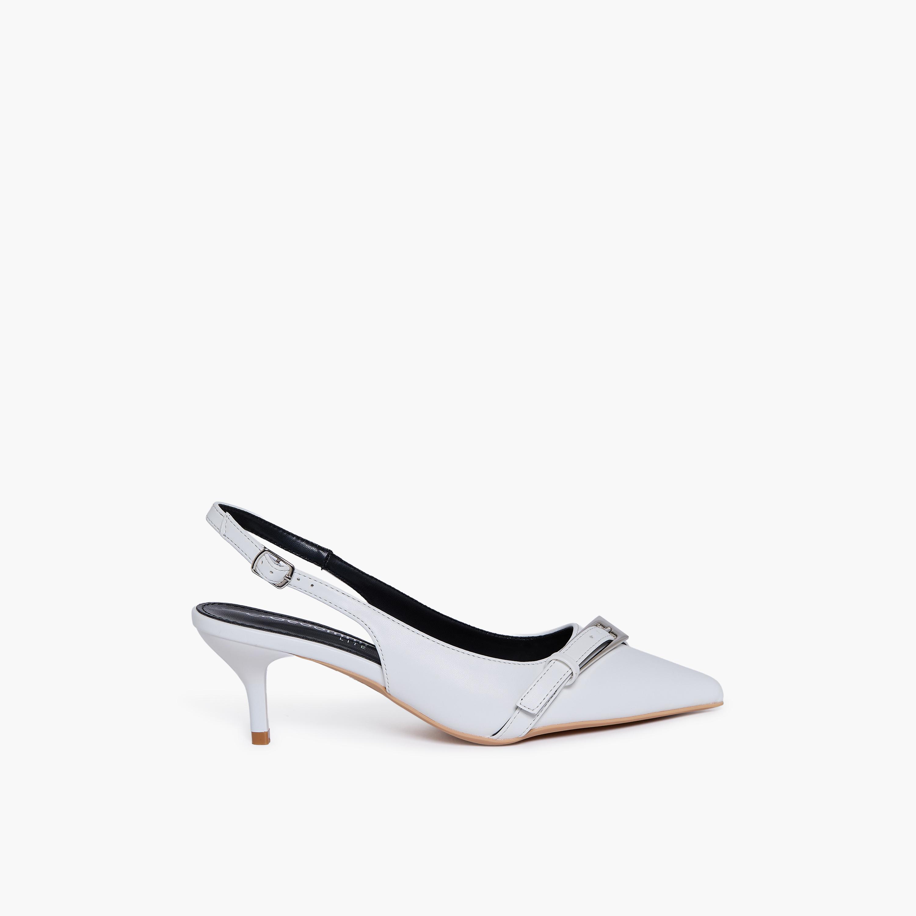 Geoomnii Women's Buckle Tia Stilettos Pumps | RJLJ130-2-WHITE-women-shoes-sandals-heeled-image-4