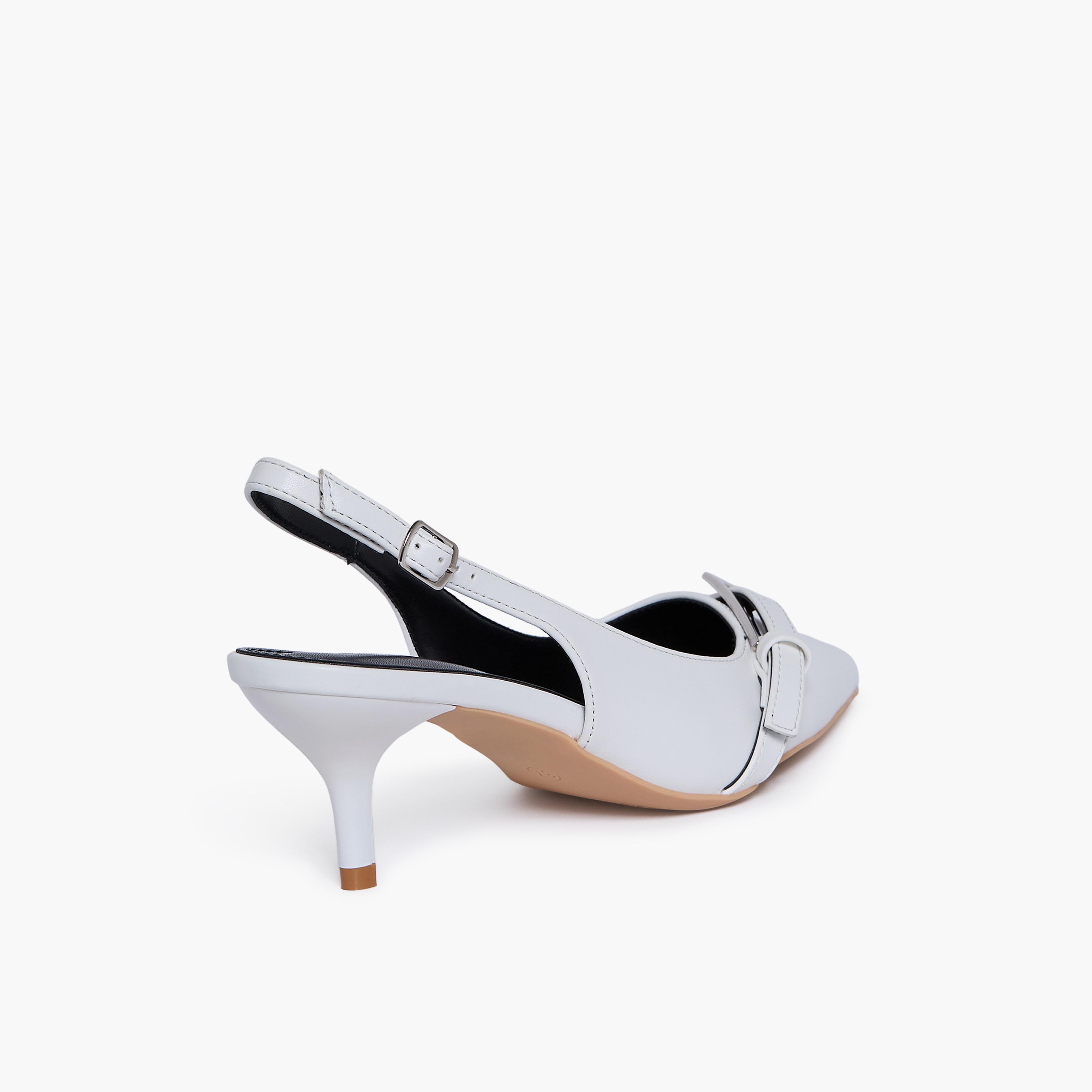 Geoomnii Women's Buckle Tia Stilettos Pumps | RJLJ130-2-WHITE-women-shoes-sandals-heeled-image-5