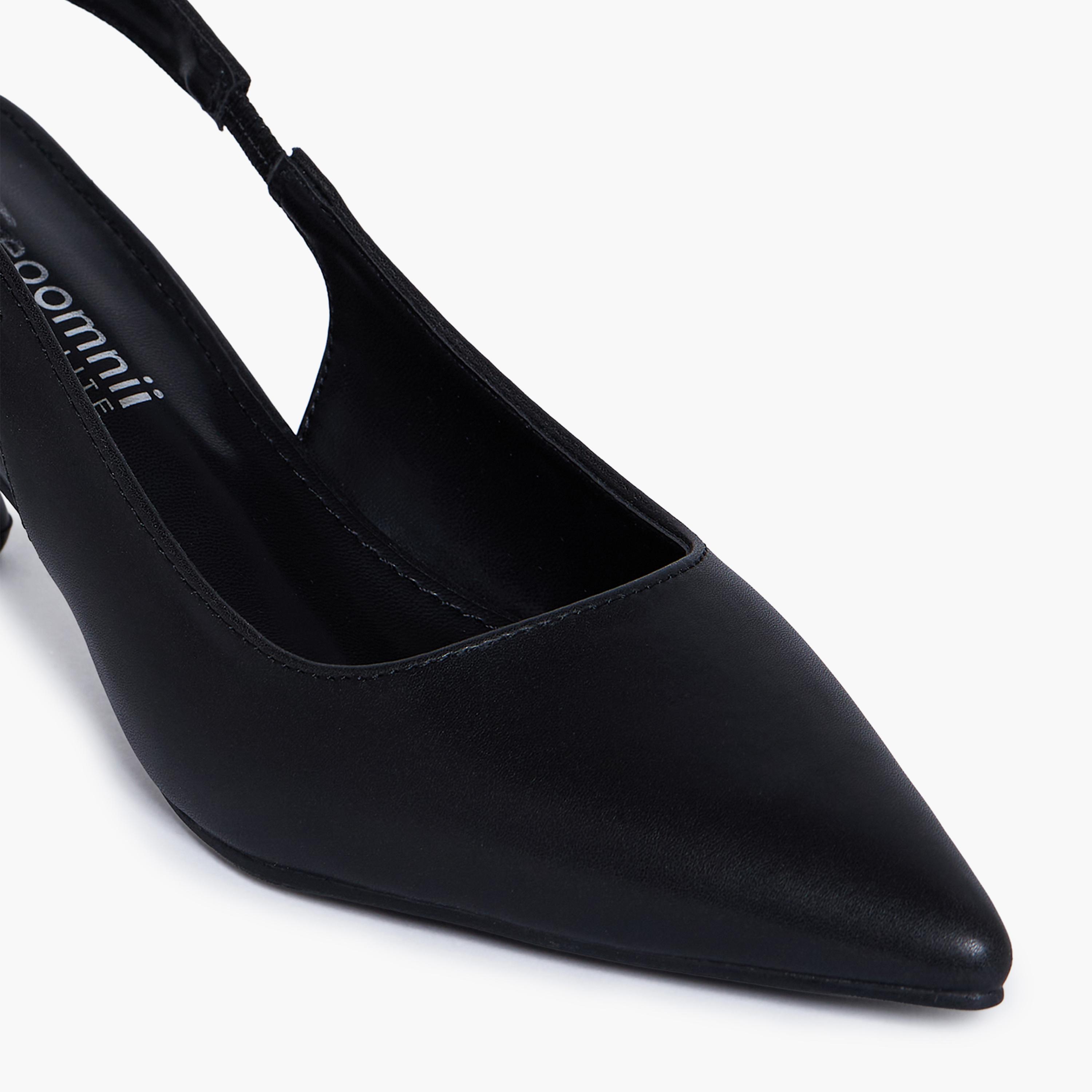 Geoomnii Women's Buckle Roman Stilettos Pumps | RJLJ168-1-BLACK-women-shoes-sandals-heeled-image-2