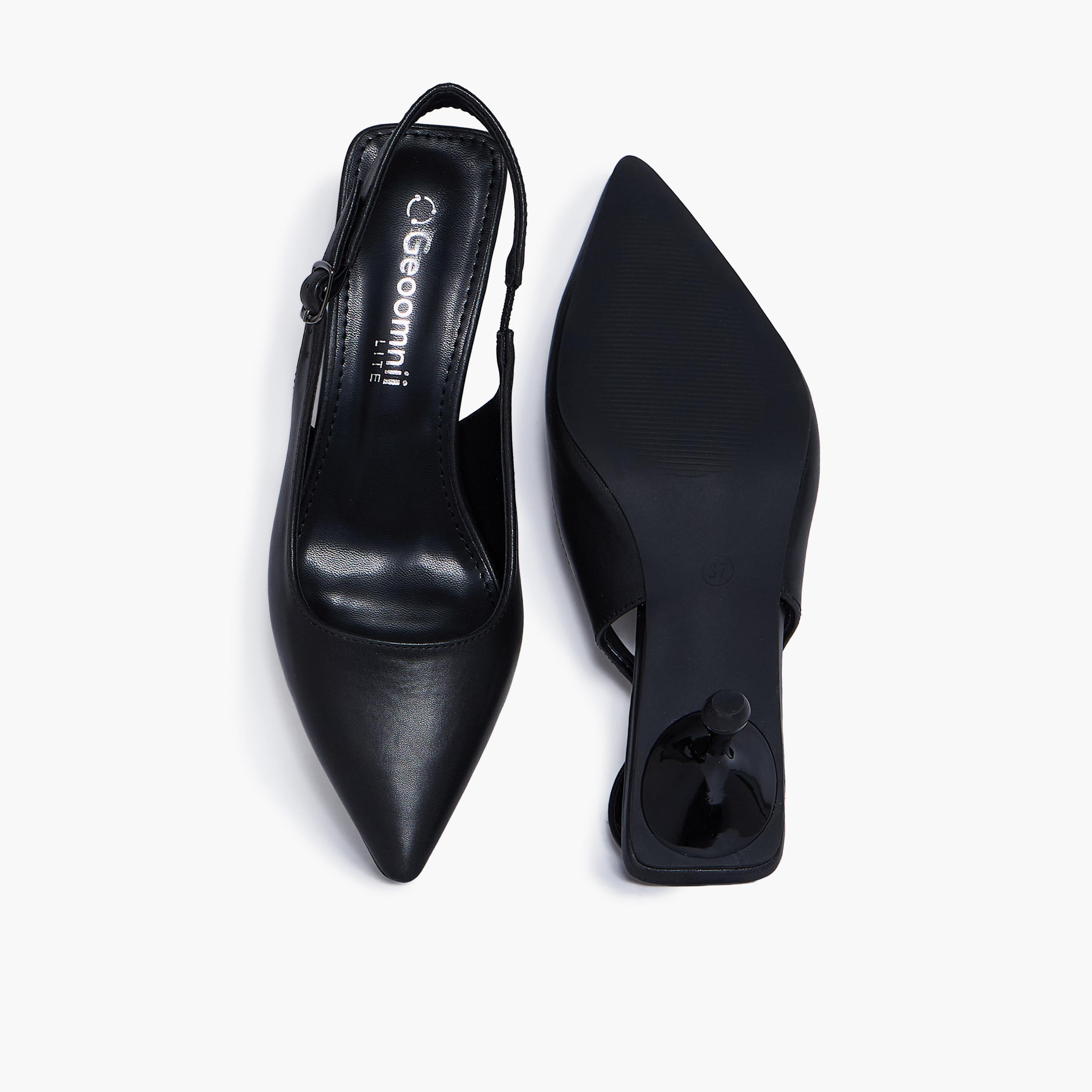 Geoomnii Women's Buckle Roman Stilettos Pumps | RJLJ168-1-BLACK-women-shoes-sandals-heeled-image-3