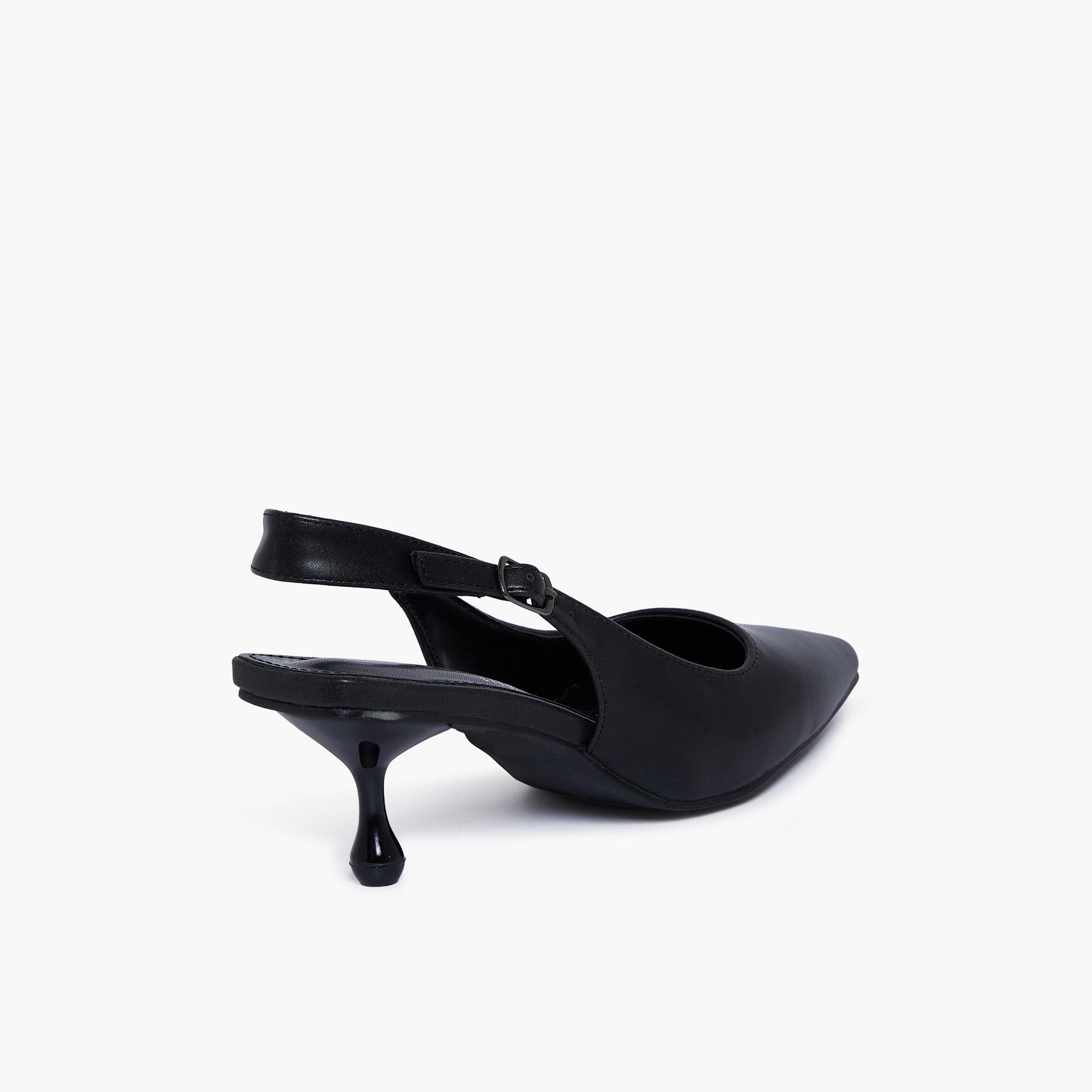 Geoomnii Women's Buckle Roman Stilettos Pumps | RJLJ168-1-BLACK-women-shoes-sandals-heeled-image-5