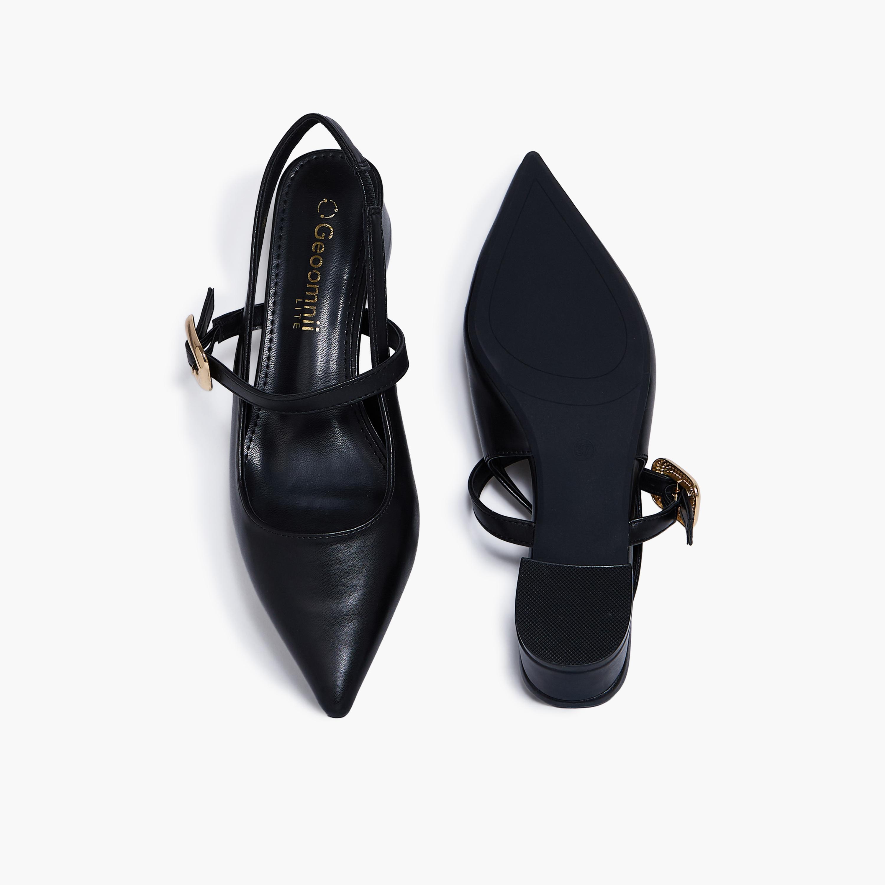 جيومني - حذاء بيدرو بلوك بكعب عالٍ وإبزيم للنساء | RJLJ189-1-BLACK-women-shoes-sandals-heeled-image-3