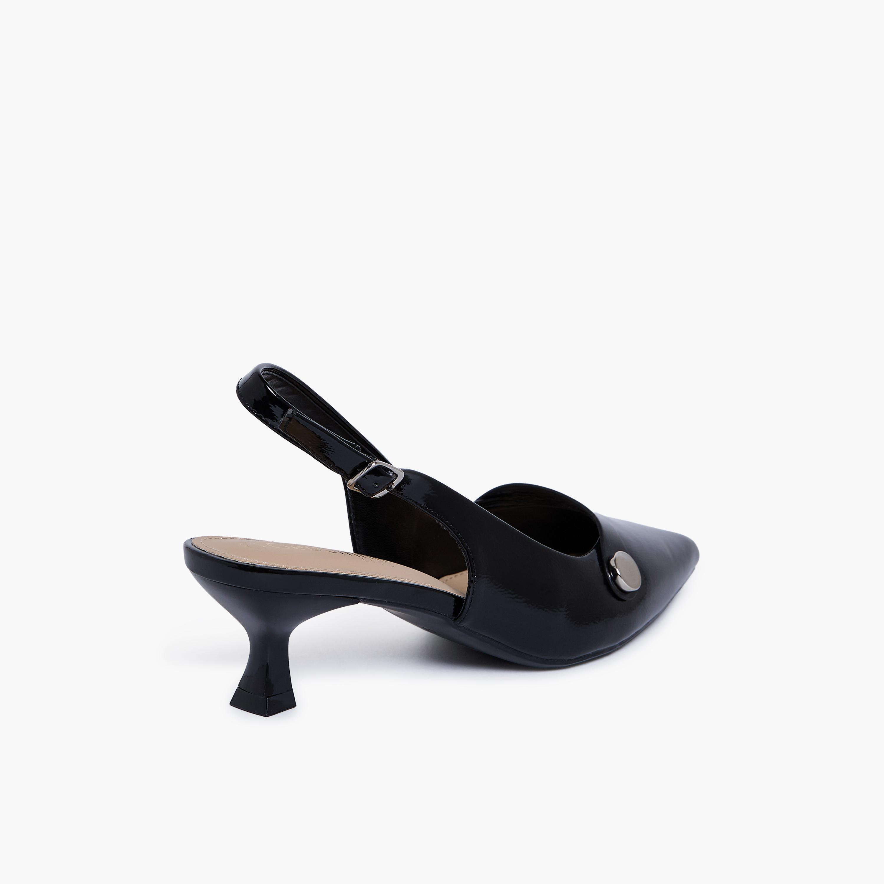 جيومني - حذاء ماريو بكعب منخفض وإبزيم للنساء | RJLJ196-3-BLACK-women-shoes-sandals-heeled-image-5