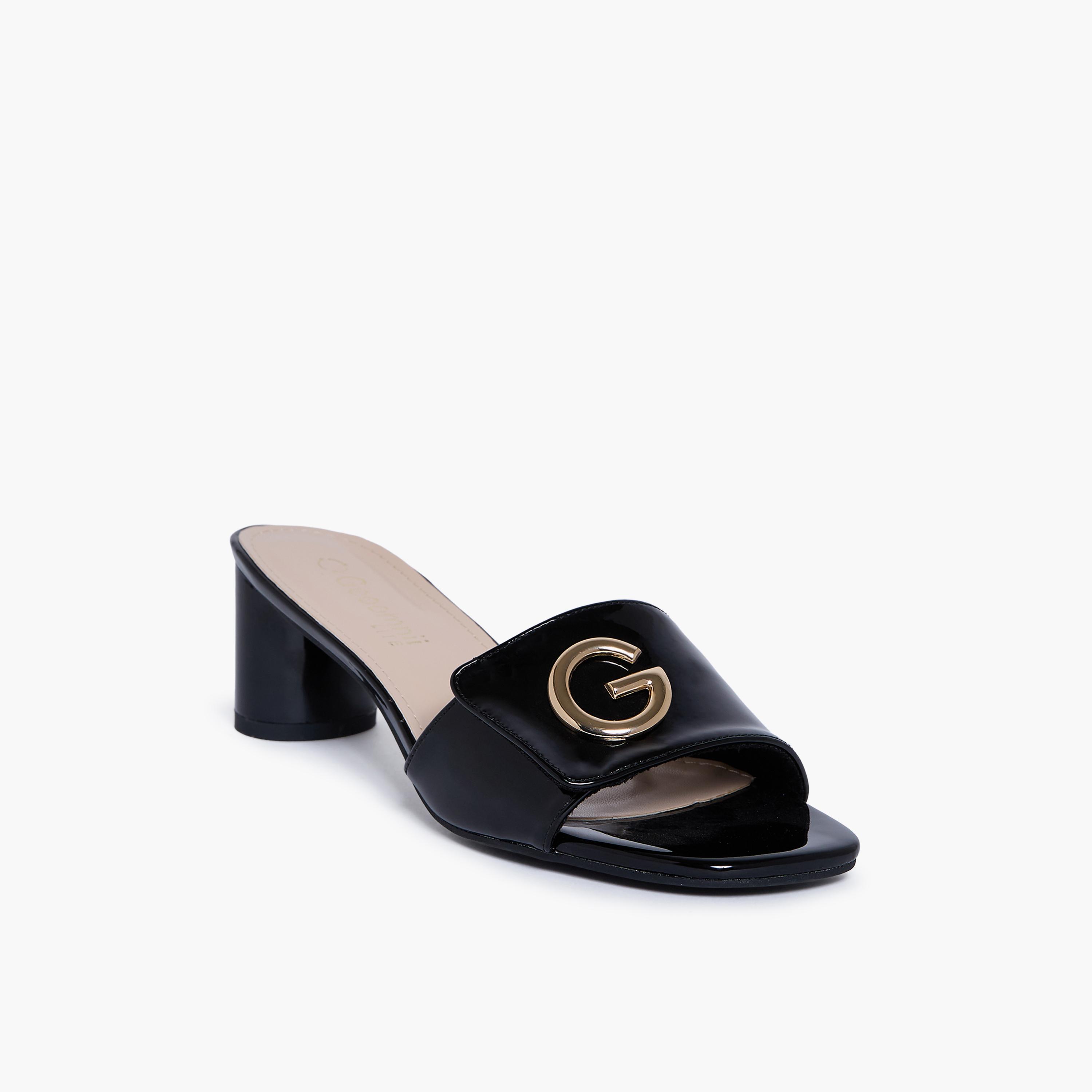 جيومني - حذاء نيلا سهل الارتداء بكعب عريض للنساء | RJLJ196-3-NAVY-women-shoes-sandals-heeled-image-1