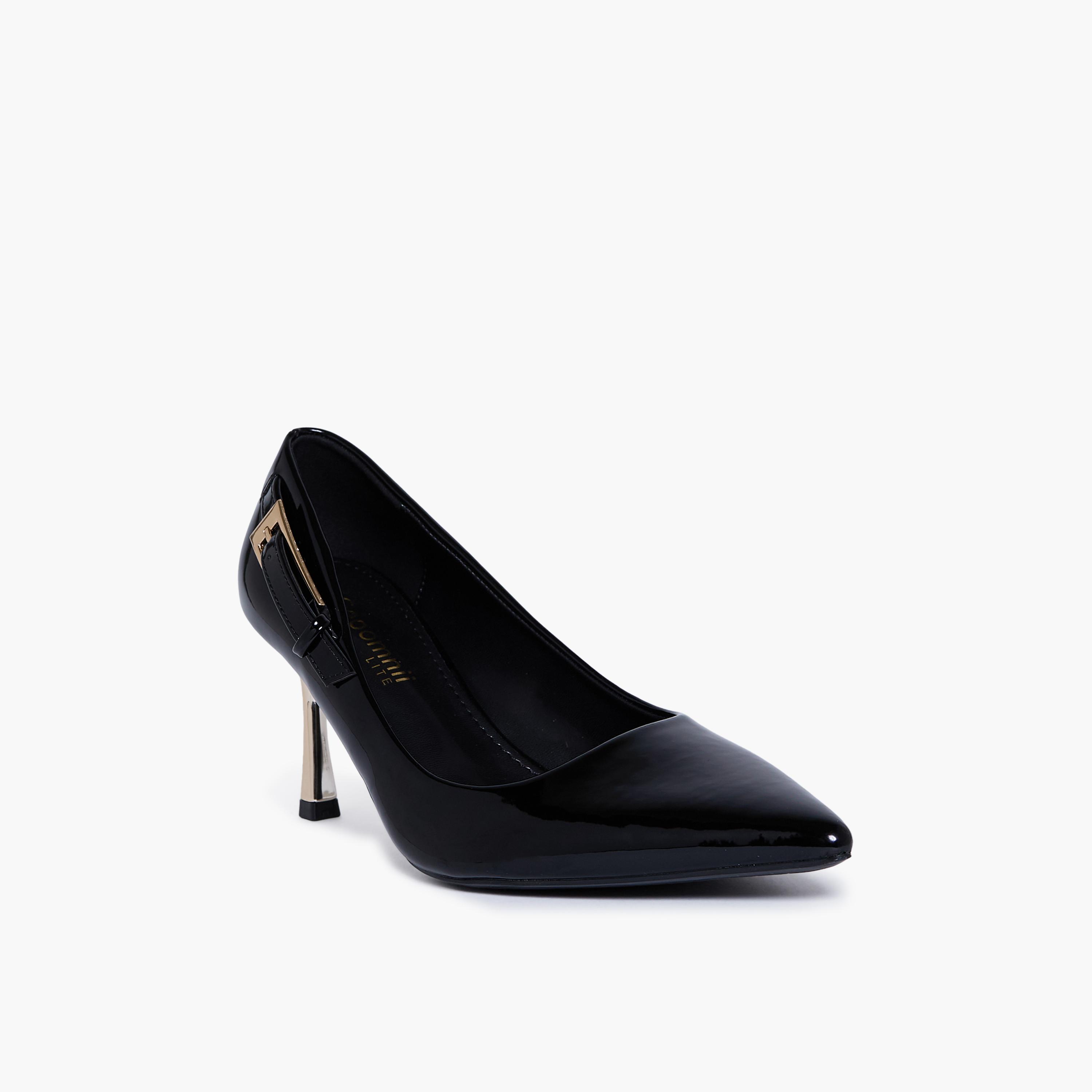 جيومني - حذاء زين سهل الارتداء بكعب عالٍ رفيع للنساء | RJMM1-02-BLACK-women-shoes-sandals-heeled-image-1