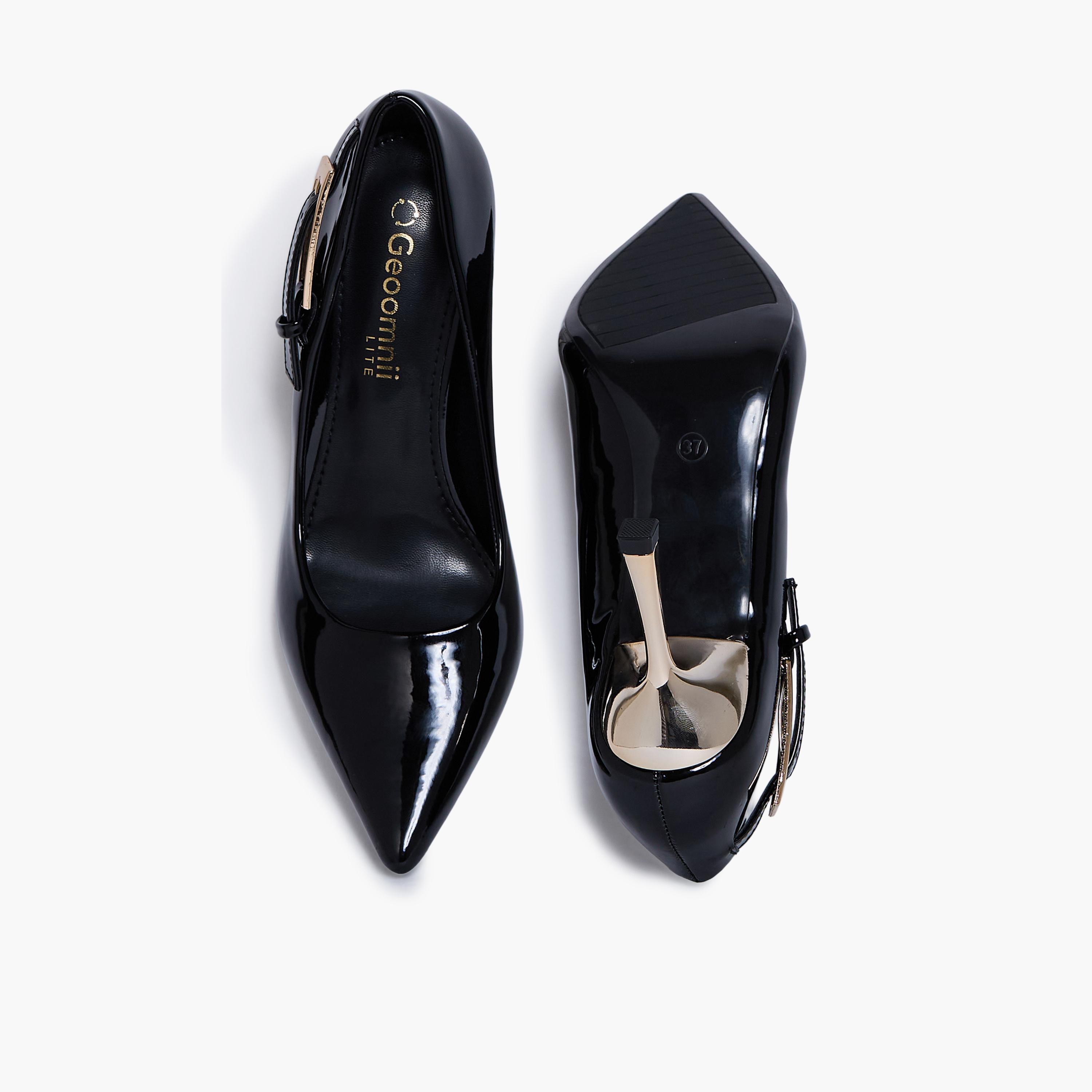 جيومني - حذاء زين سهل الارتداء بكعب عالٍ رفيع للنساء | RJMM1-02-BLACK-women-shoes-sandals-heeled-image-3