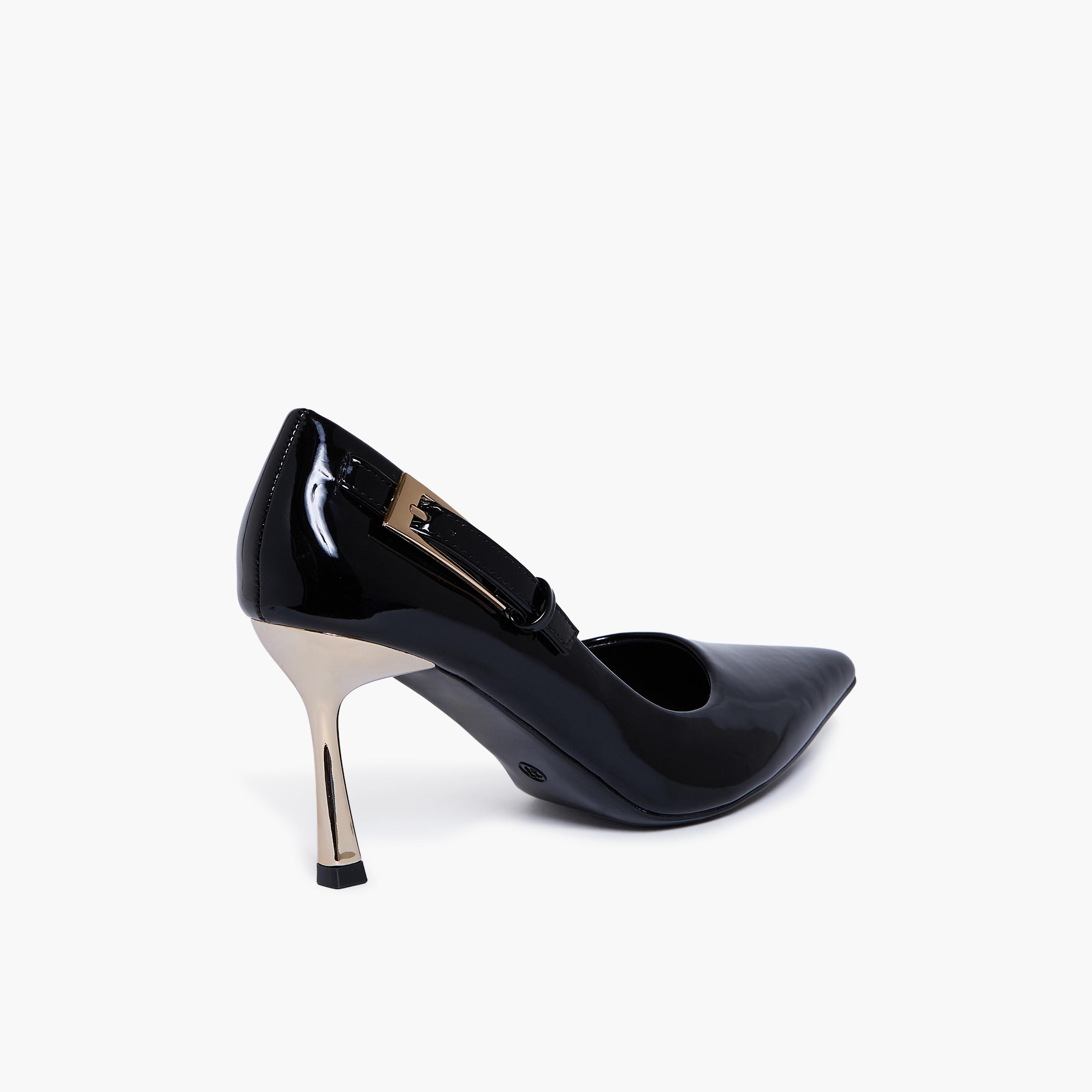 جيومني - حذاء زين سهل الارتداء بكعب عالٍ رفيع للنساء | RJMM1-02-BLACK-women-shoes-sandals-heeled-image-5