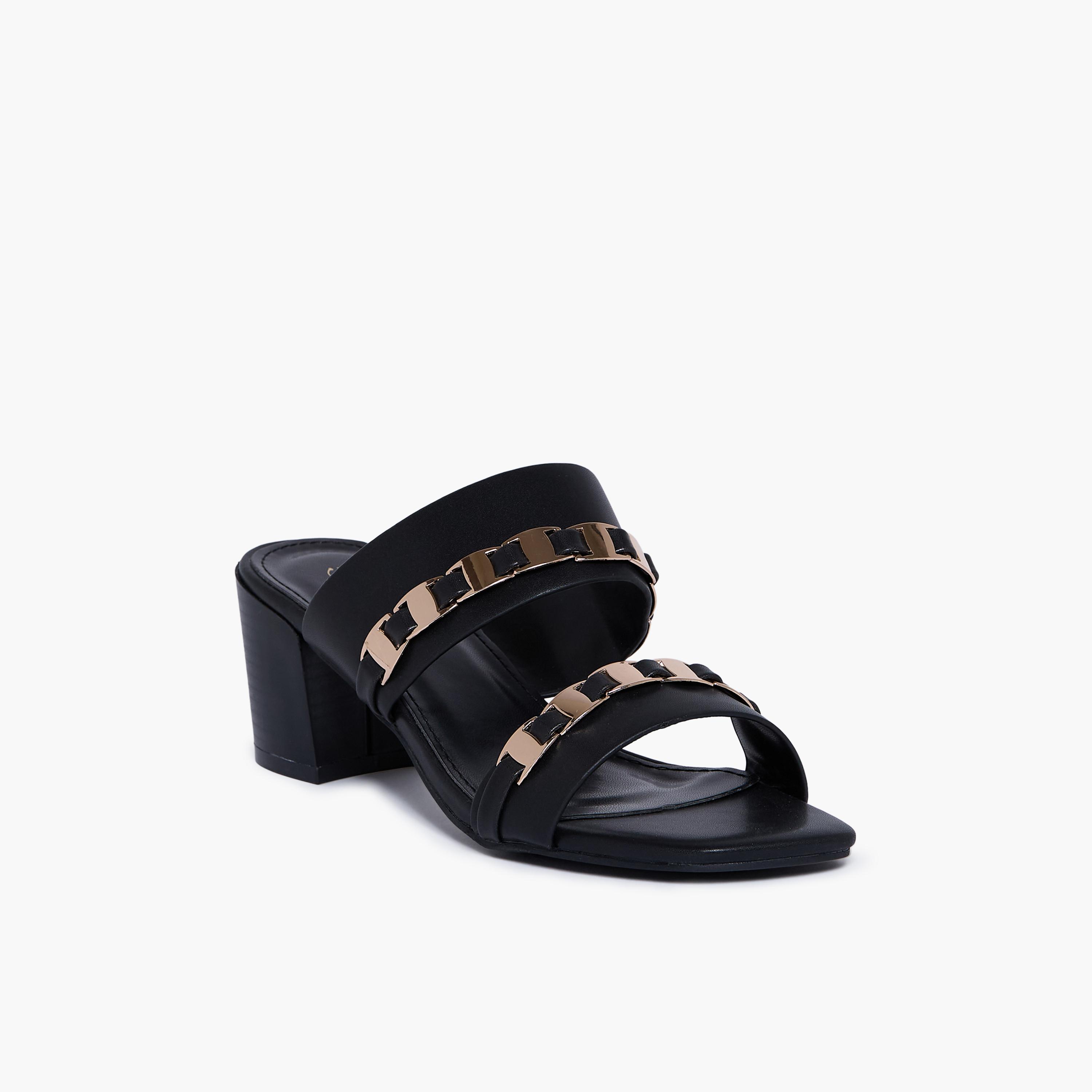 Geoomnii Women's Slip-On Yuki Block Heels | RJYY06-1-BLACK-women-shoes-sandals-heeled-image-1