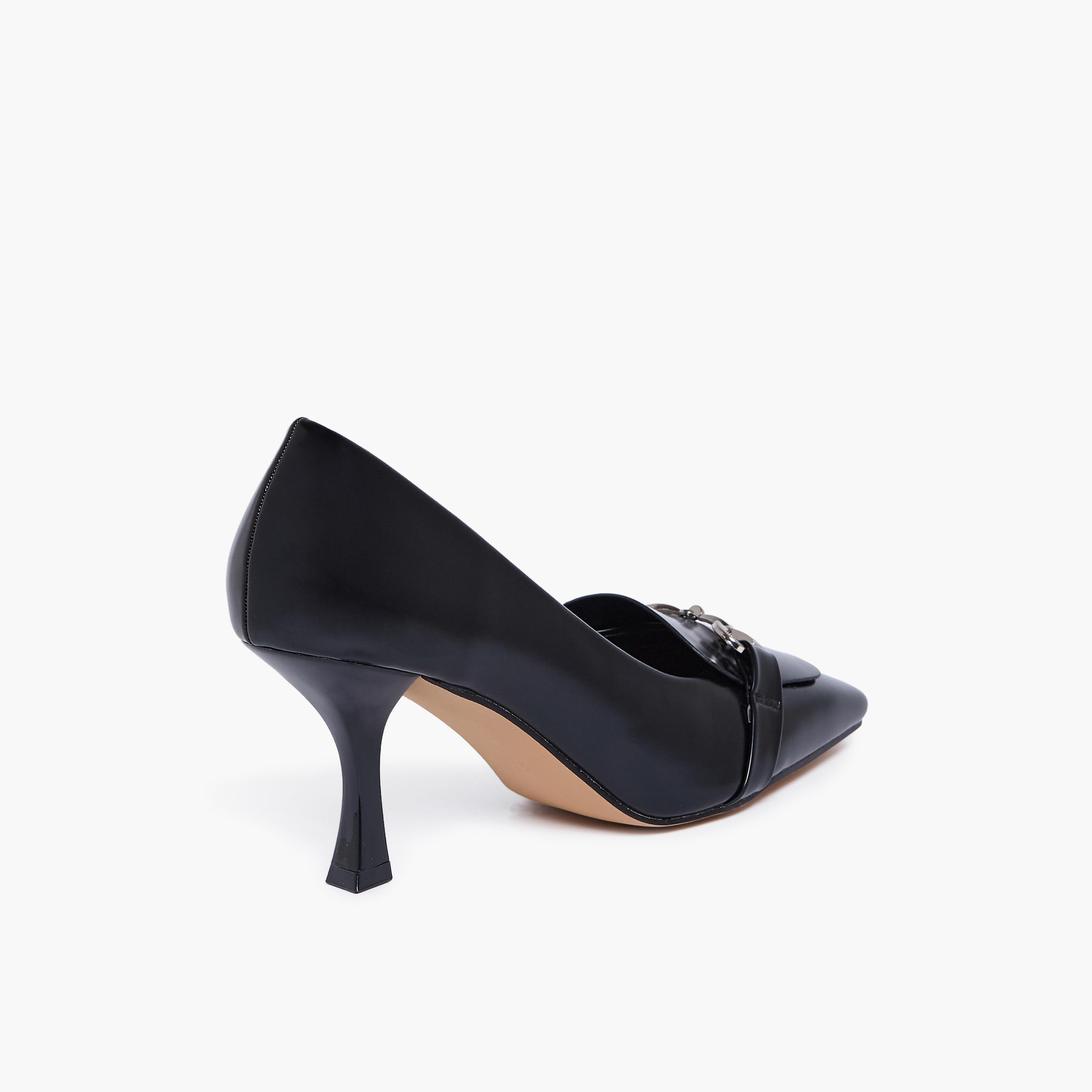 جيومني - حذاء هايز بكعب عالٍ سهل الارتداء للنساء | RJZSF113-1-BLACK-women-shoes-heels-image-5