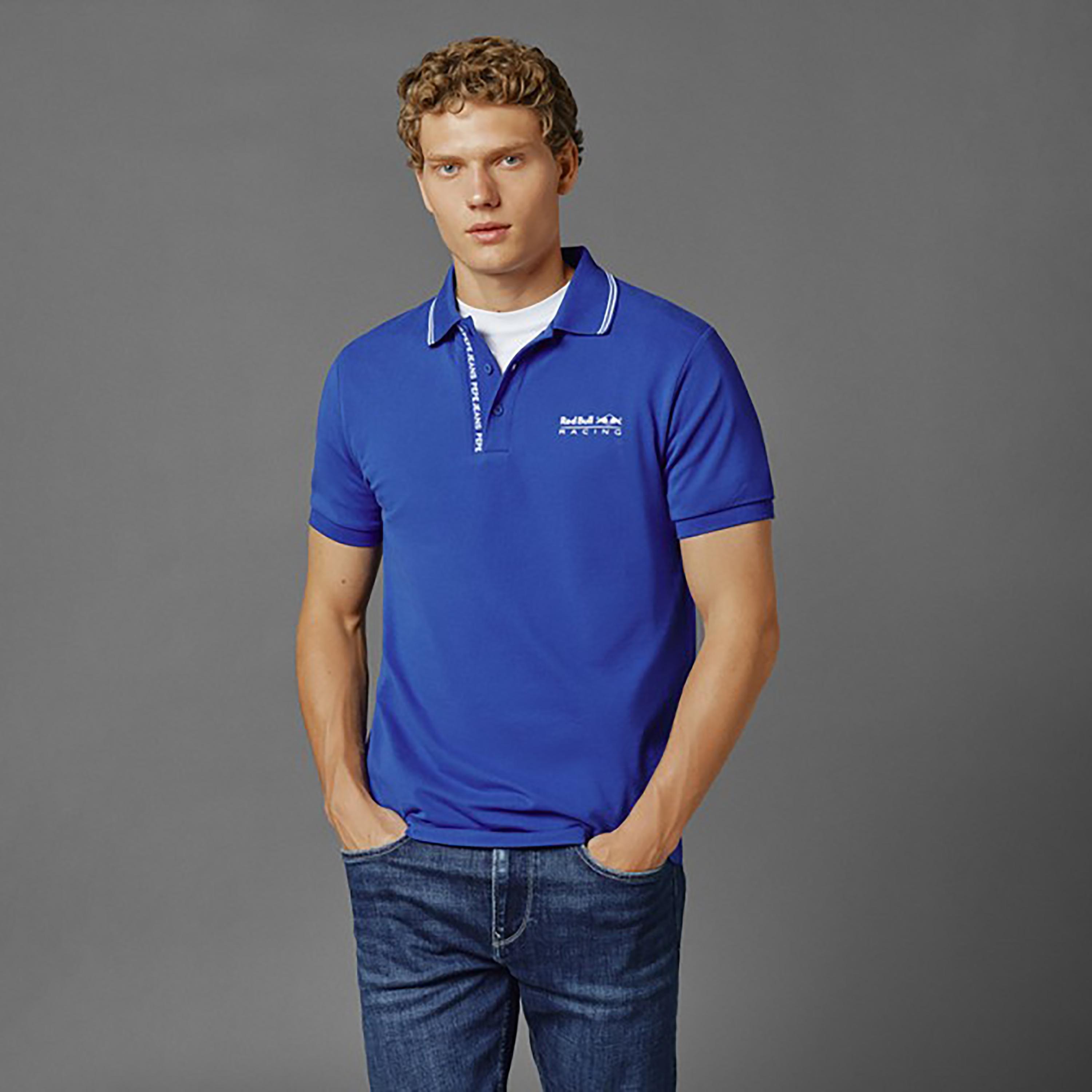 تي شيرت بولو بأكمام قصيرة وياقة وشعار من ريدبول ريسينج X بيبي جينز-men-clothing-tshirtsandpolos-polos-image-1