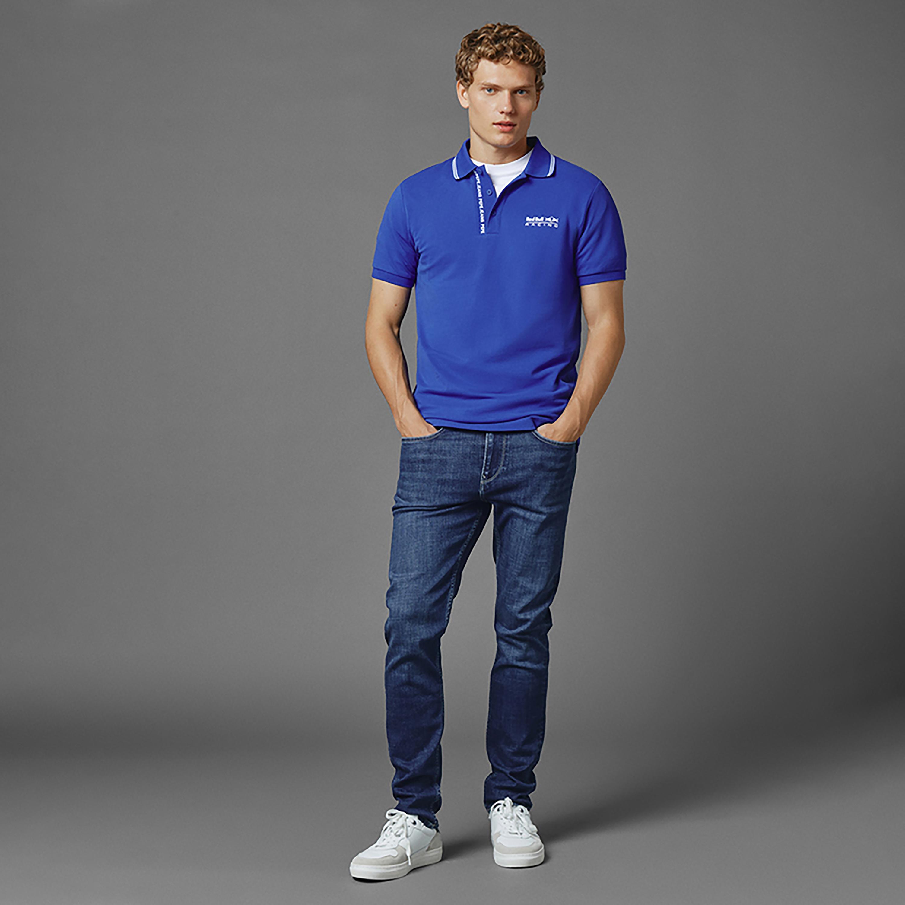 تي شيرت بولو بأكمام قصيرة وياقة وشعار من ريدبول ريسينج X بيبي جينز-men-clothing-tshirtsandpolos-polos-image-2