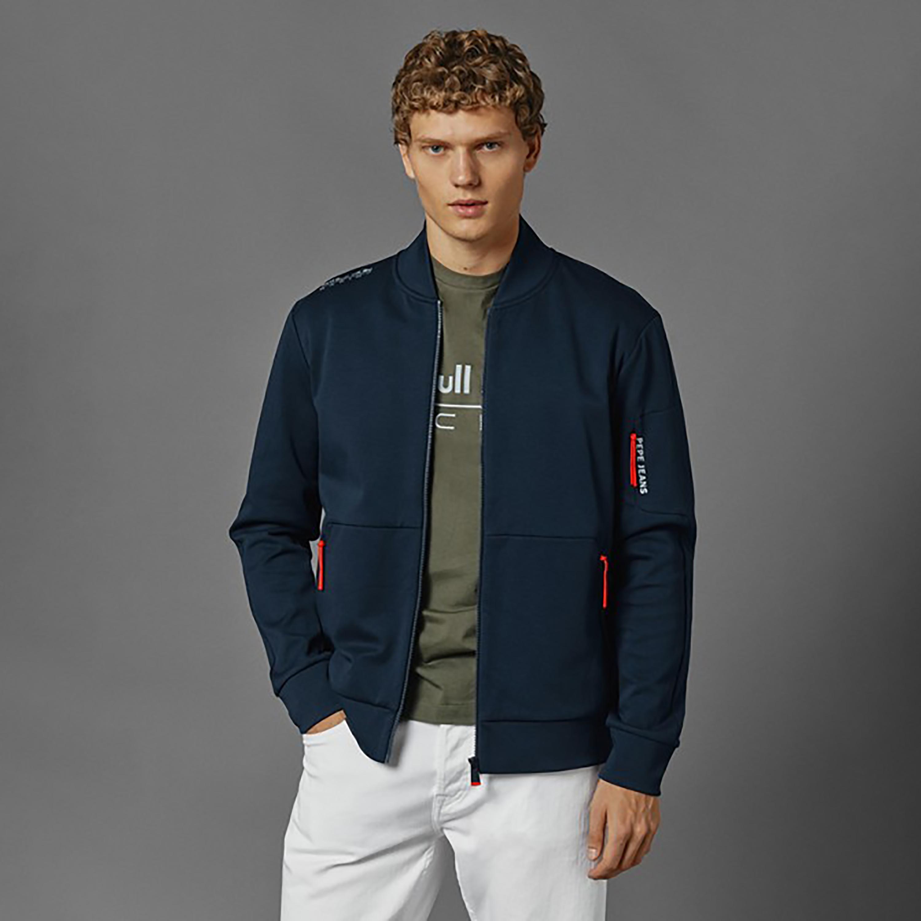 جاكيت بأكمام طويلة وياقة بومبر وطبعة شعار من ريدبول ريسينج X بيبي جينز-men-clothing-jacketsandblazers-jackets-image-1