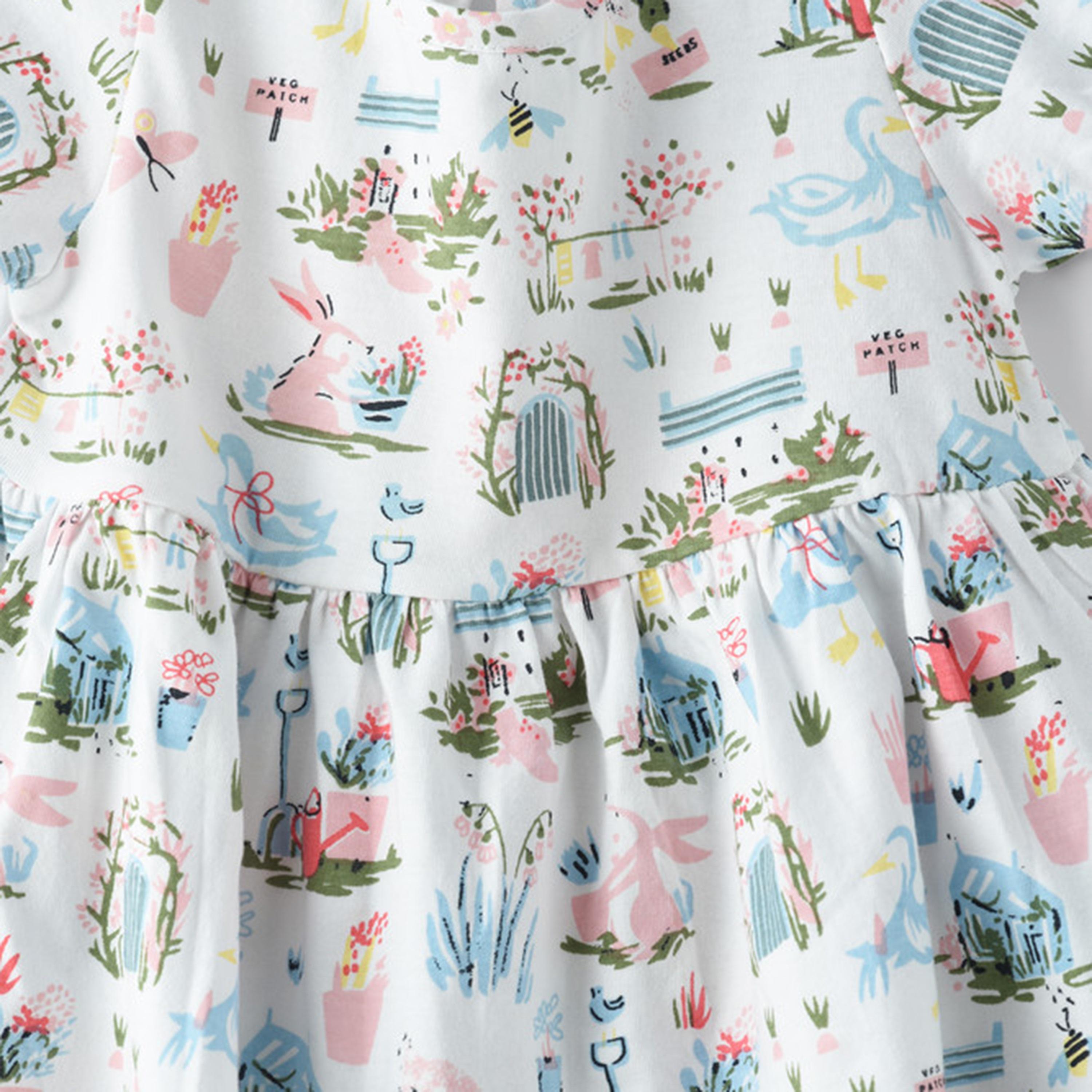 فستان قطن مطبوع بأكمام قصيرة من يونيكيدز-baby-girls-clothing-dressesandjumpsuits-image-3