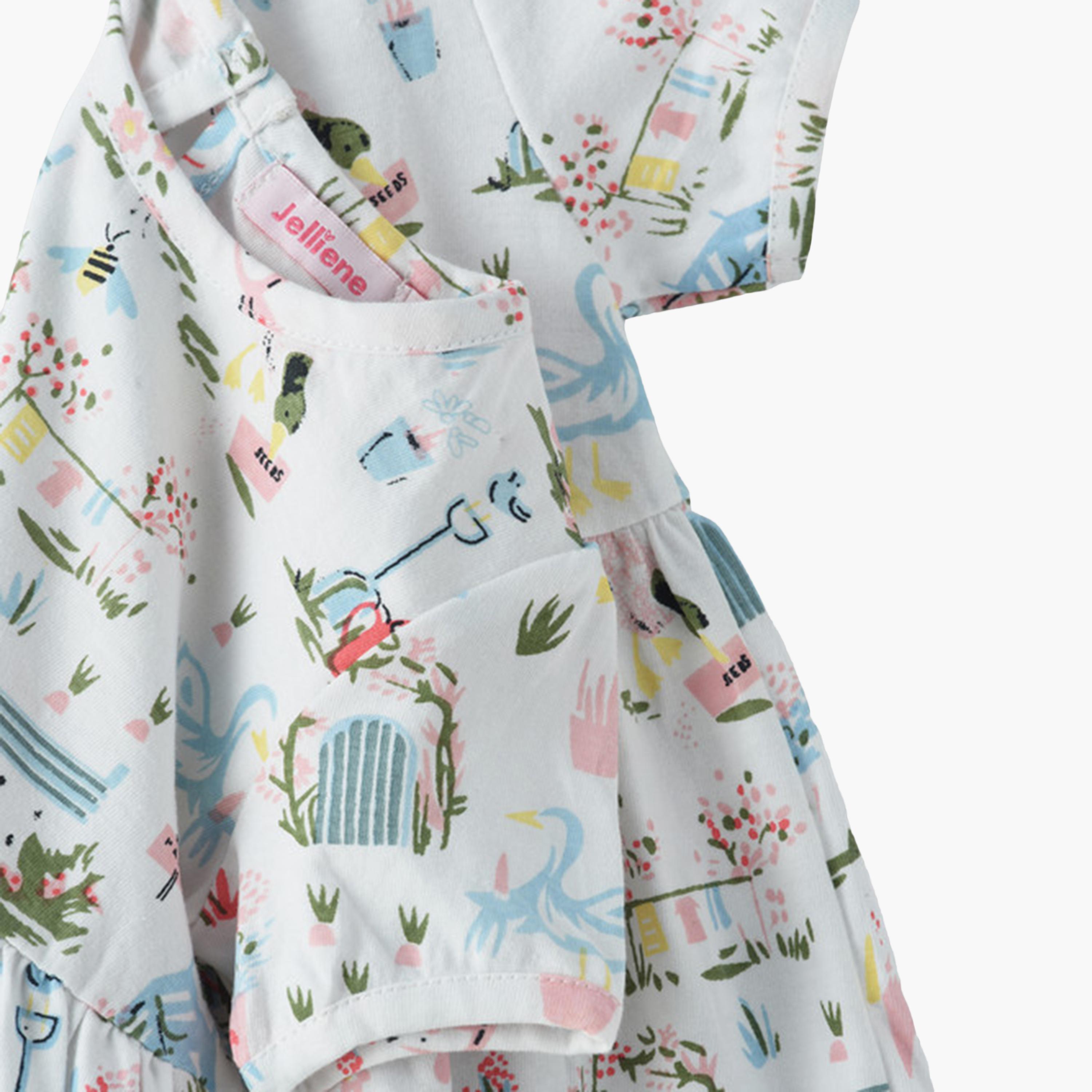 فستان قطن مطبوع بأكمام قصيرة من يونيكيدز-baby-girls-clothing-dressesandjumpsuits-image-4