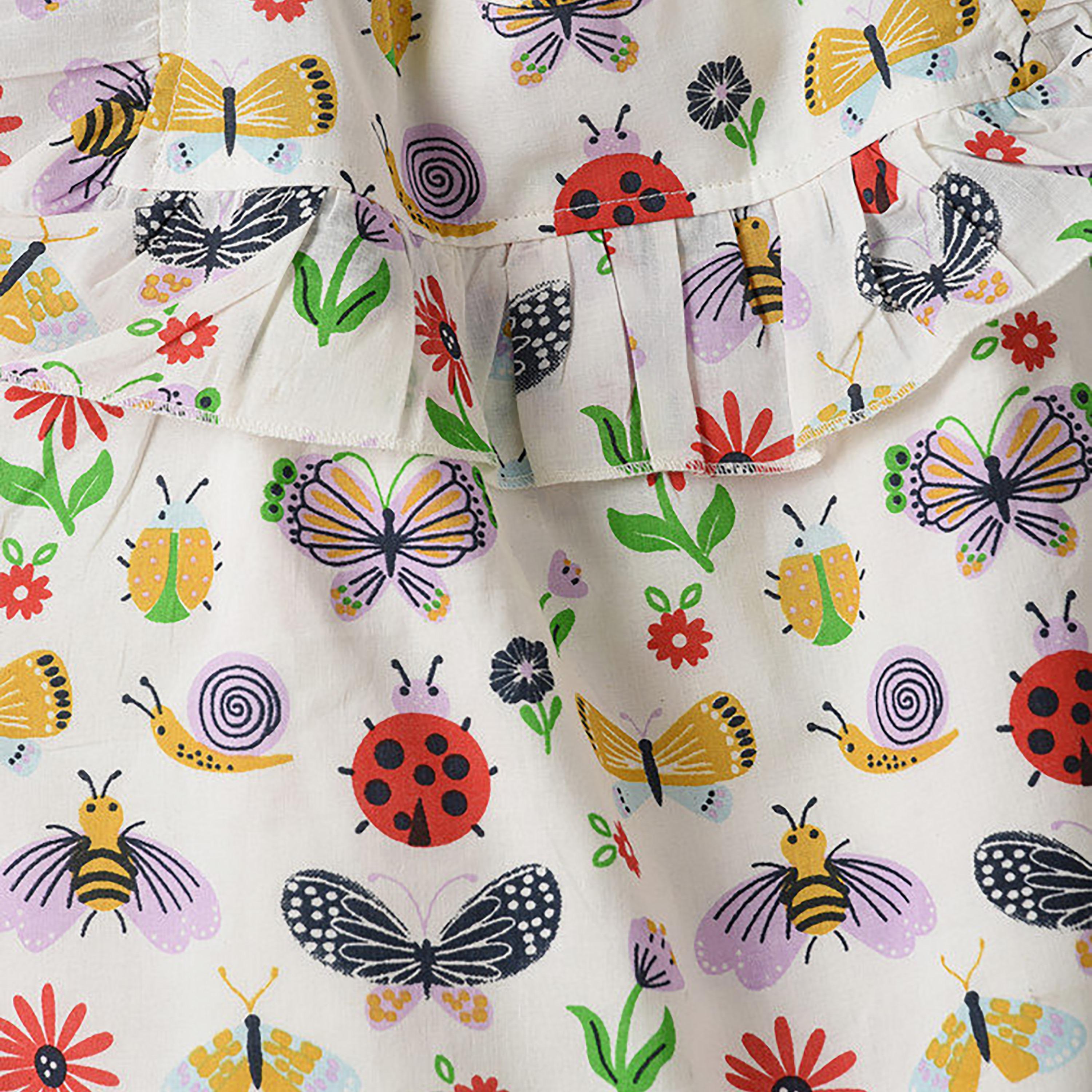 UniqKidz Cotton Ruffle Sleeves Insects Printed Top-girls-clothing-blousesandshirts-image-4