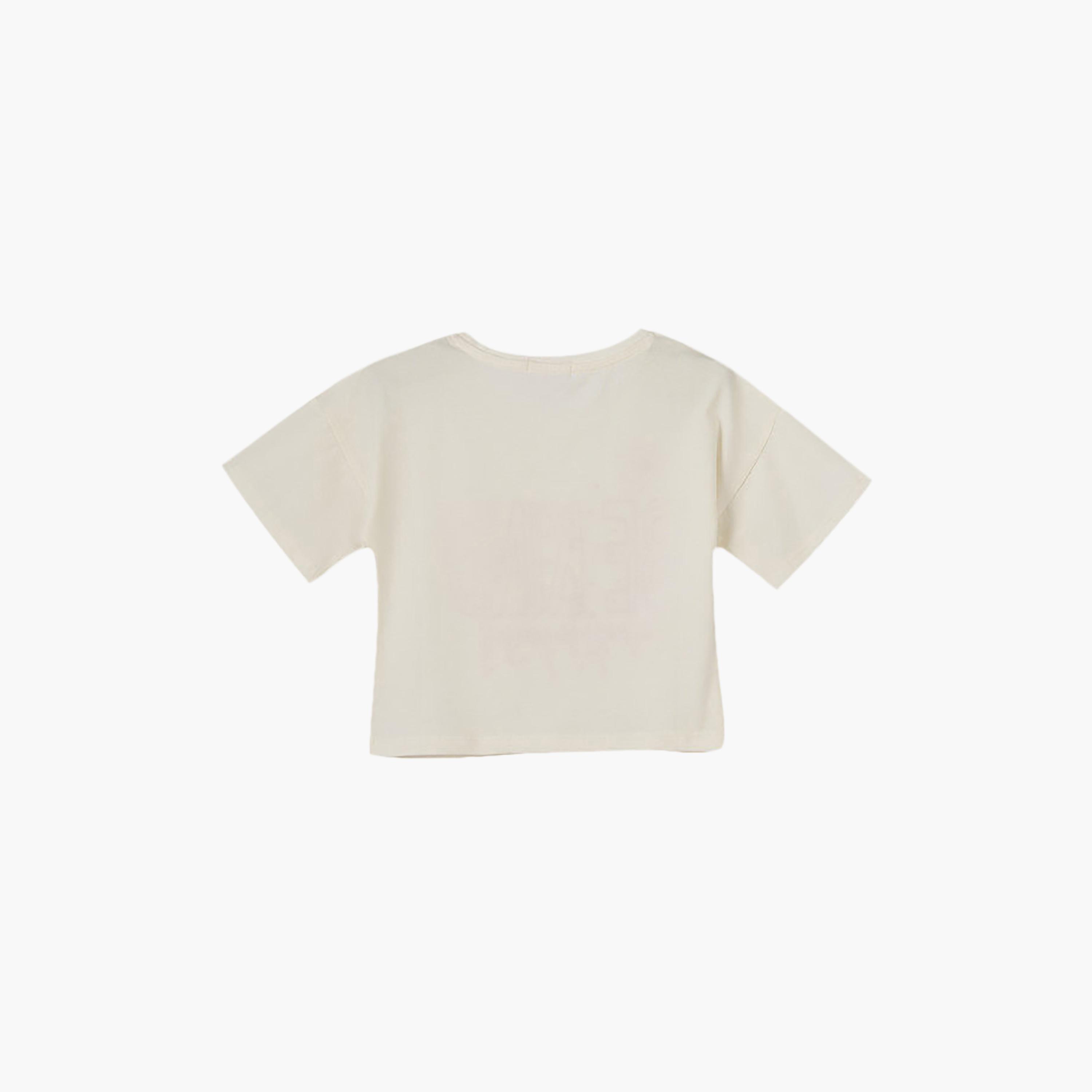 UniqKidz Cotton Short Sleeves Be Kind Graphic T-Shirt-girls-clothing-tshirts-image-2