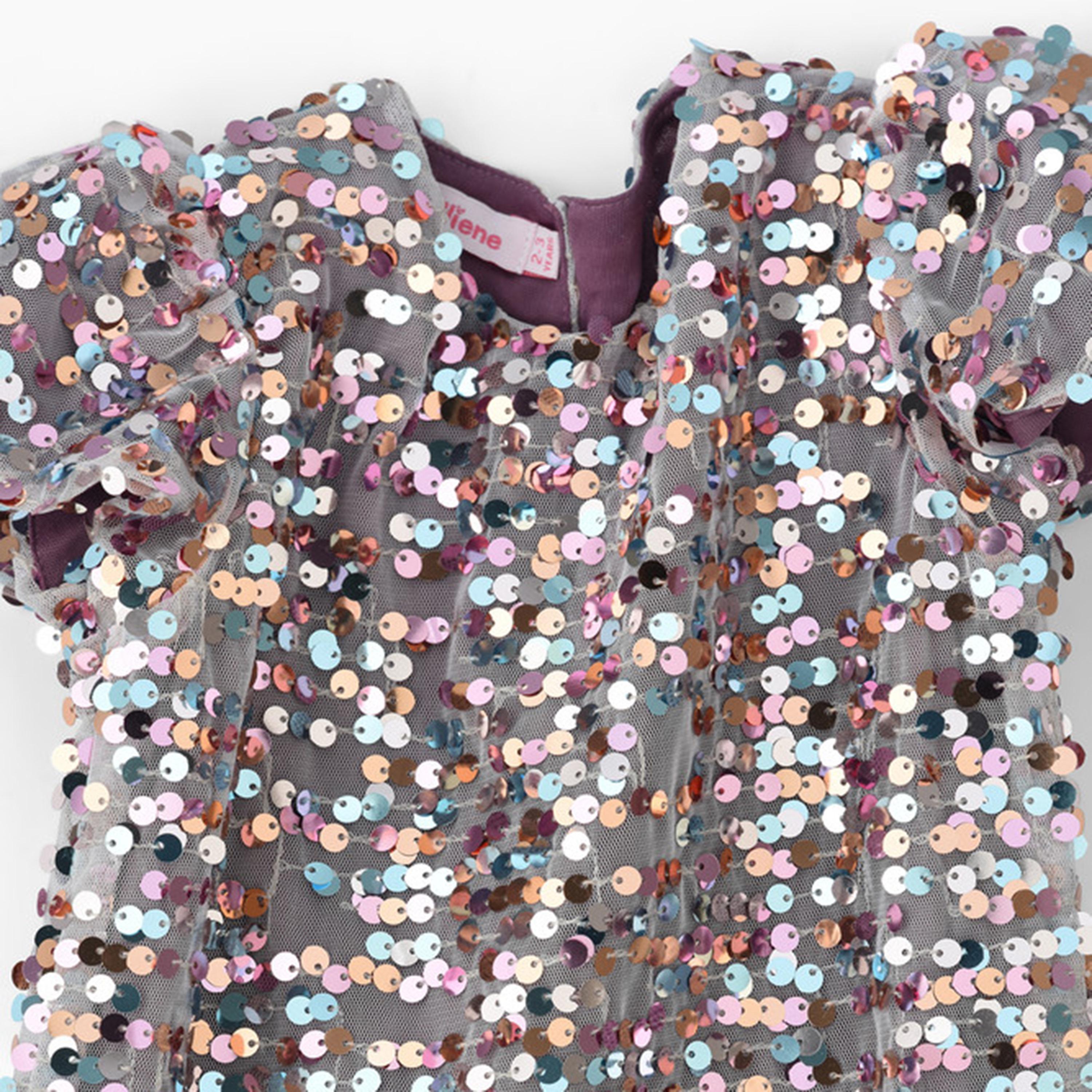 فستان قطن بلمعة وأكمام قصيرة من يونيكيدز-girls-clothing-dressesandjumpsuits-image-3