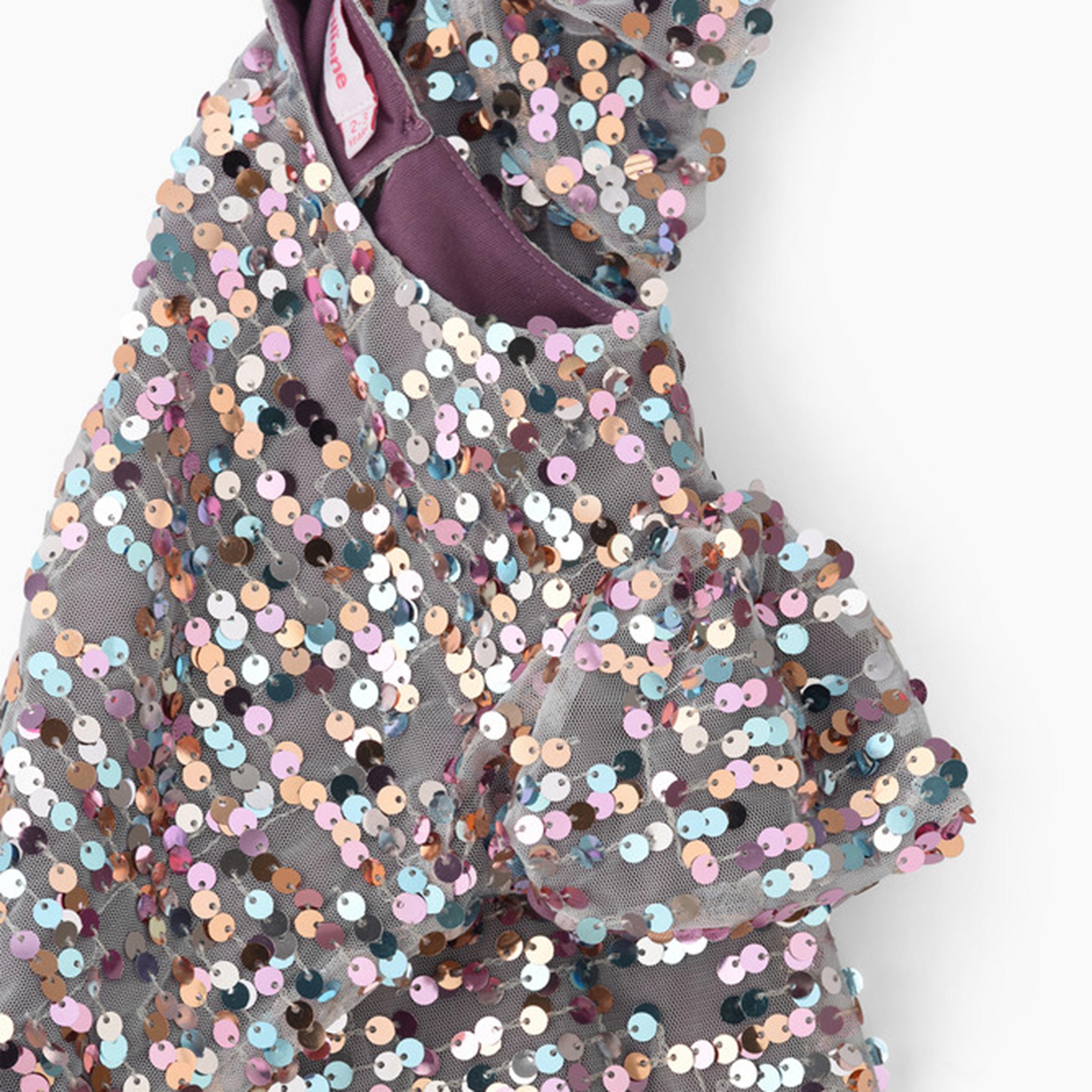 فستان قطن بلمعة وأكمام قصيرة من يونيكيدز-girls-clothing-dressesandjumpsuits-image-4