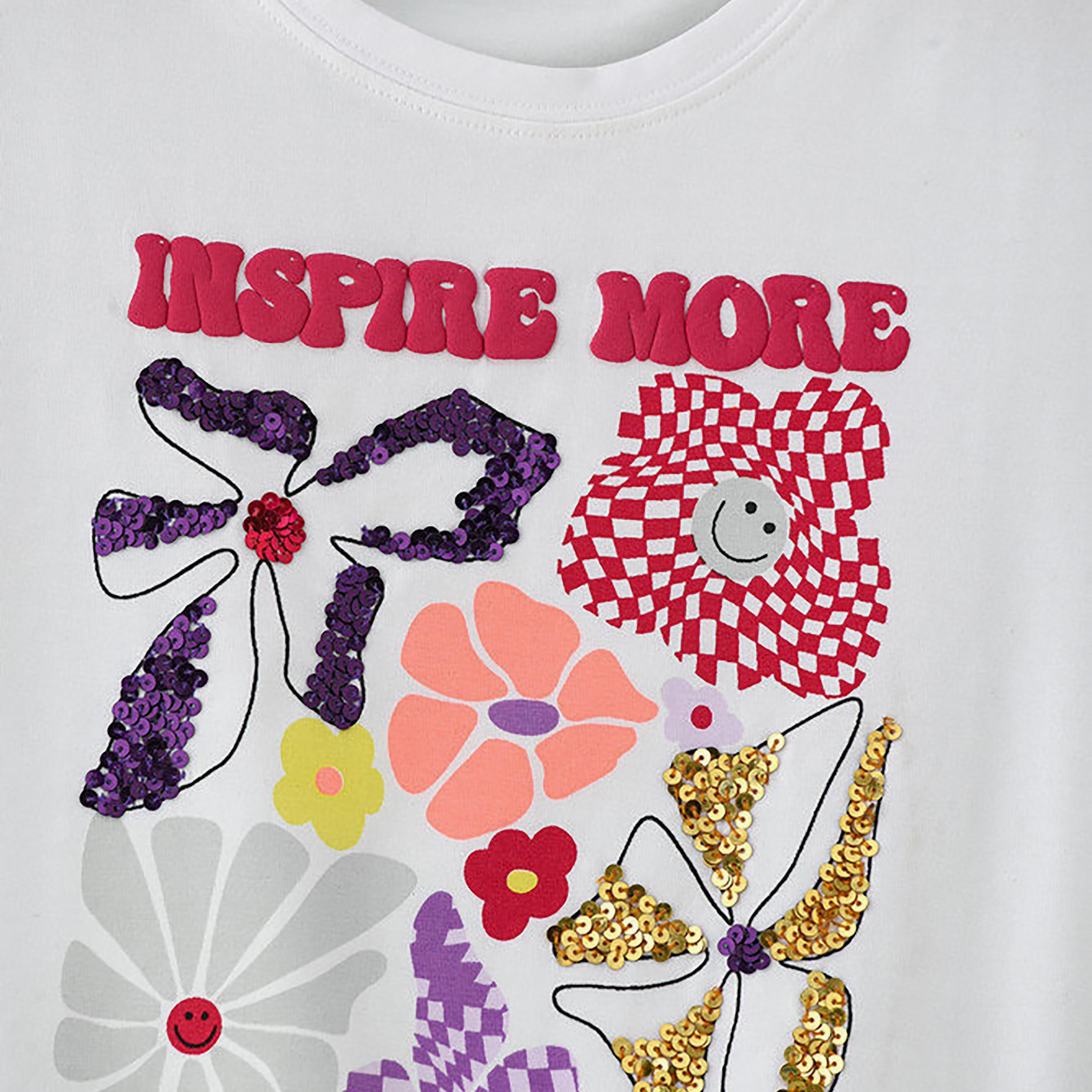 UniqKidz Cotton Short Sleeves Embroidered T-Shirt-girls-clothing-tshirts-image-4