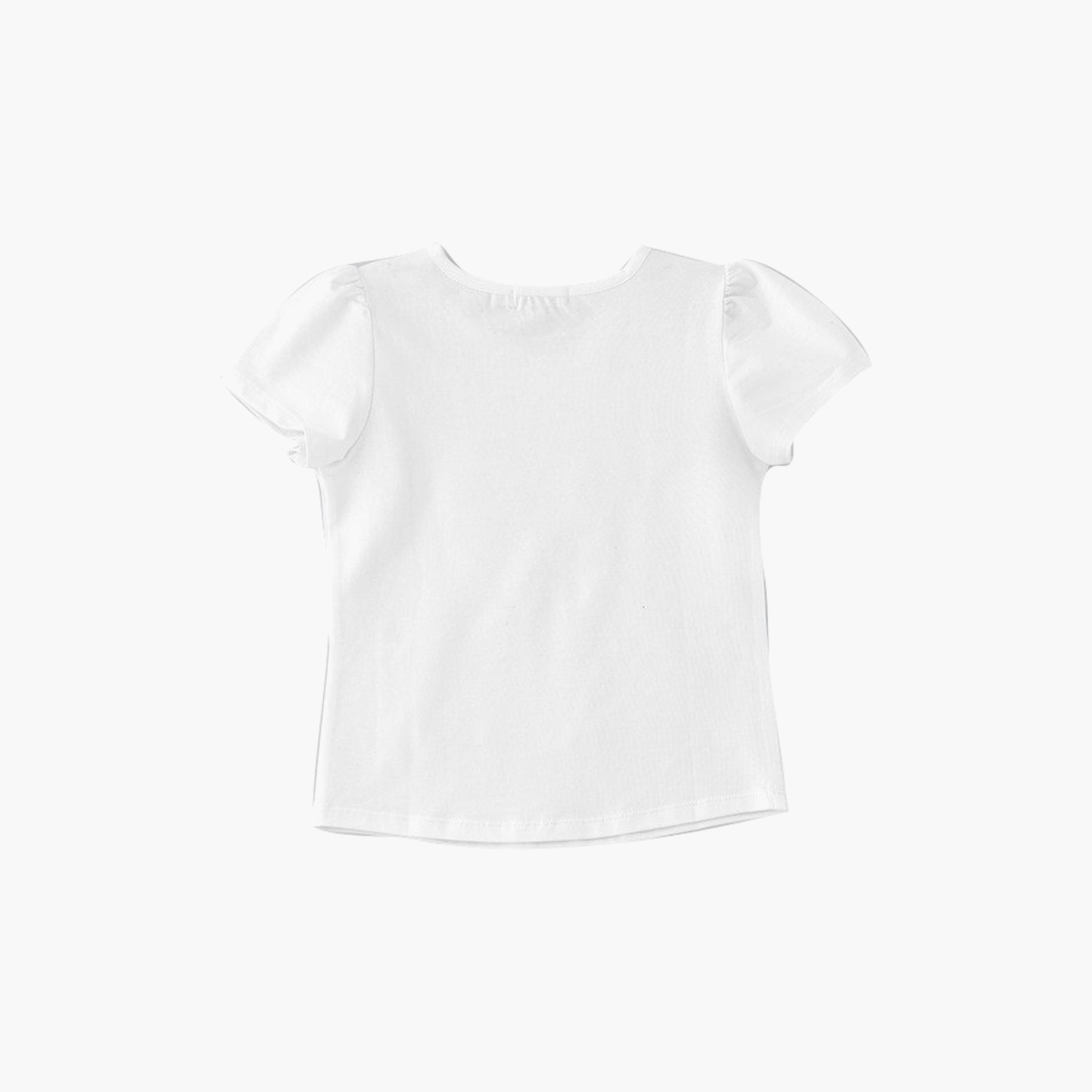 UniqKidz Cotton Short Sleeves Butterfly Embellished T-Shirt-girls-clothing-tshirts-image-2