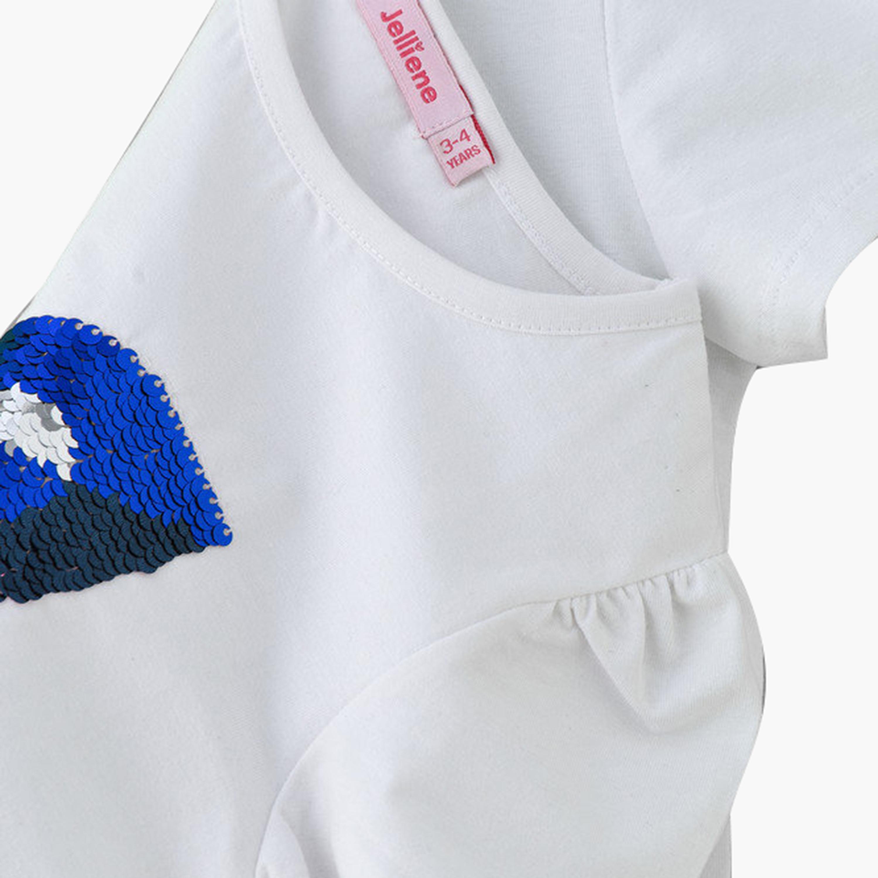 UniqKidz Cotton Short Sleeves Butterfly Embellished T-Shirt-girls-clothing-tshirts-image-3