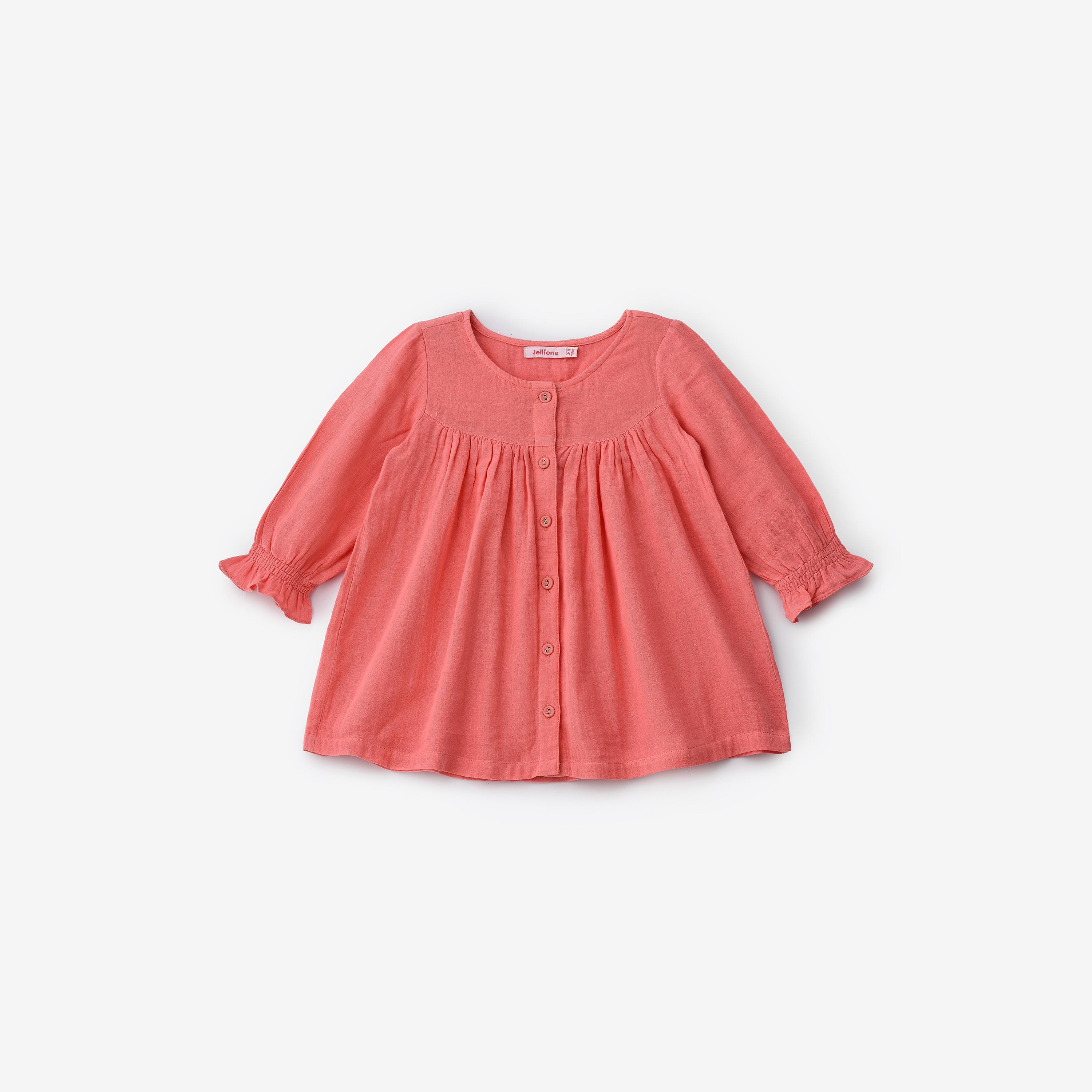 UniqKidz Solid Long Sleeves Dress-girls-clothing-dressesandjumpsuits-image-1