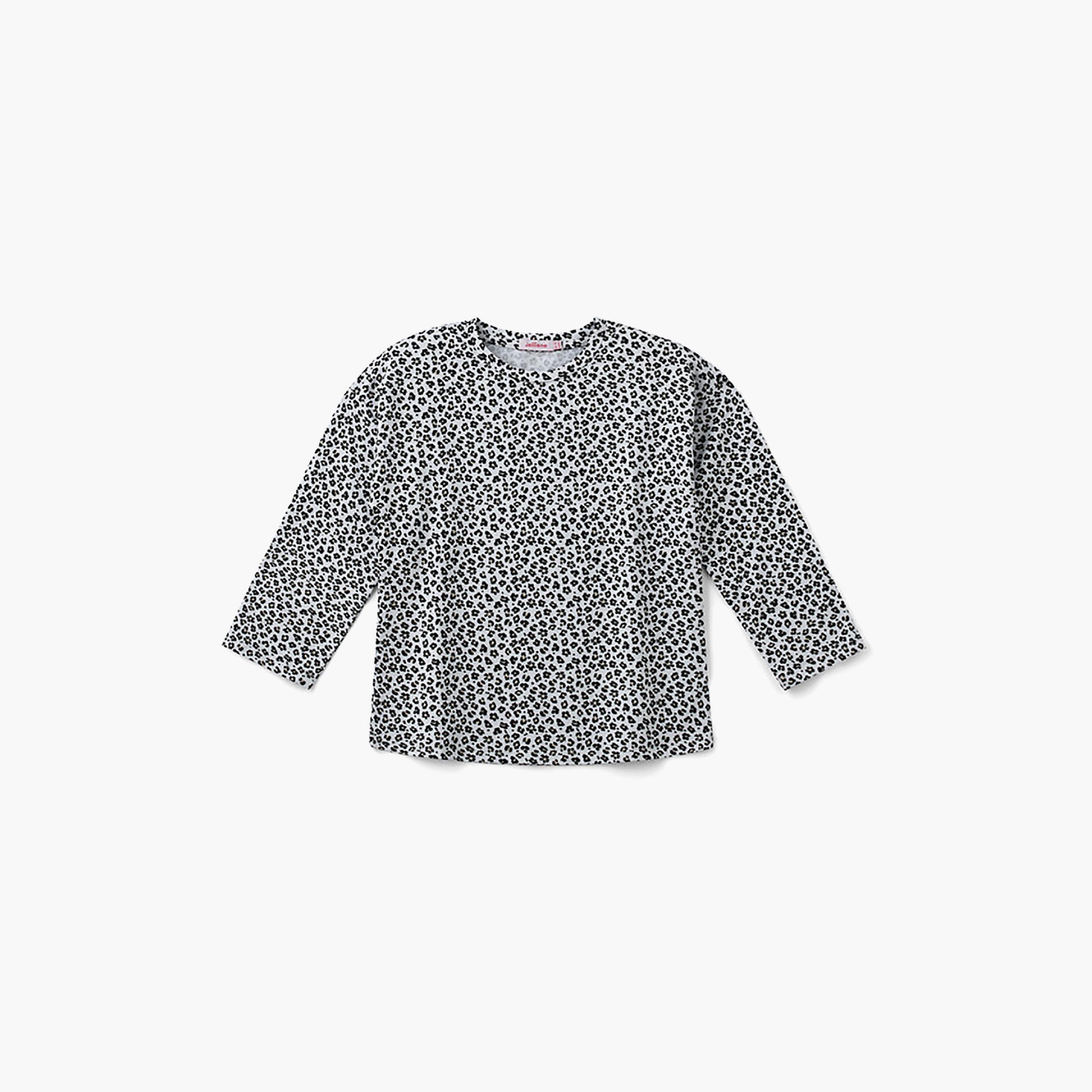UniqKidz Long Sleeves Animal Print T-Shirt-girls-clothing-tshirts-image-1