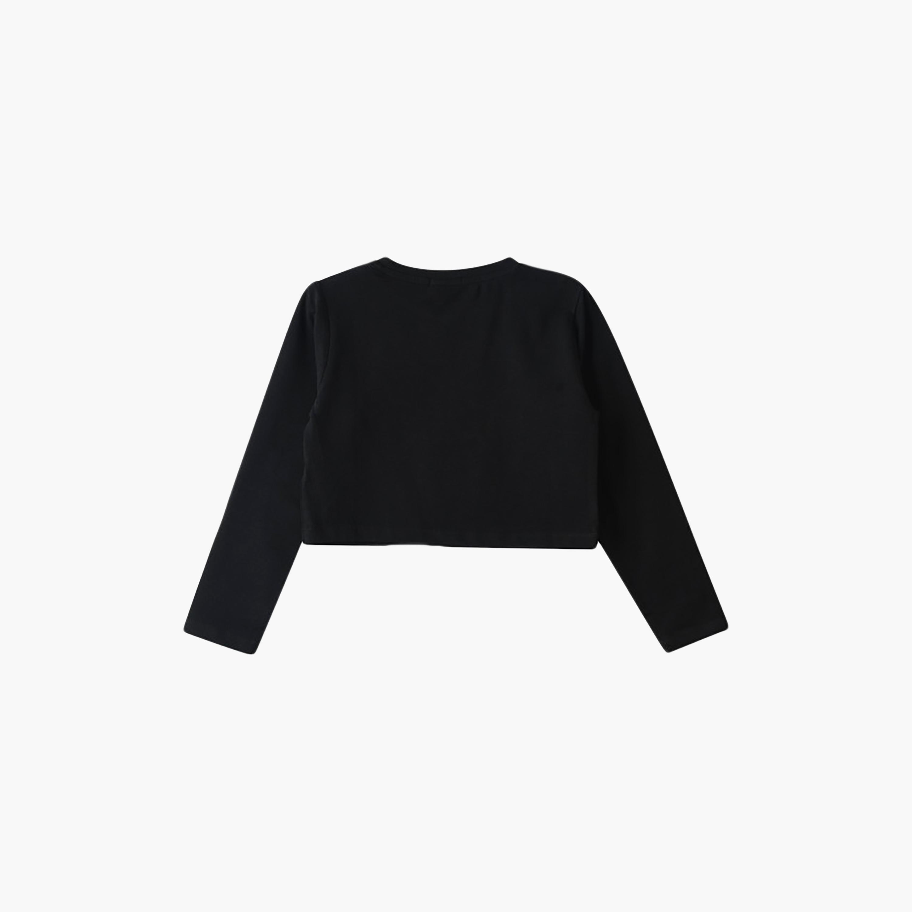 Uniqkidz Long Sleeves Embellished Cotton Crop Top-girls-clothing-blousesandshirts-image-2