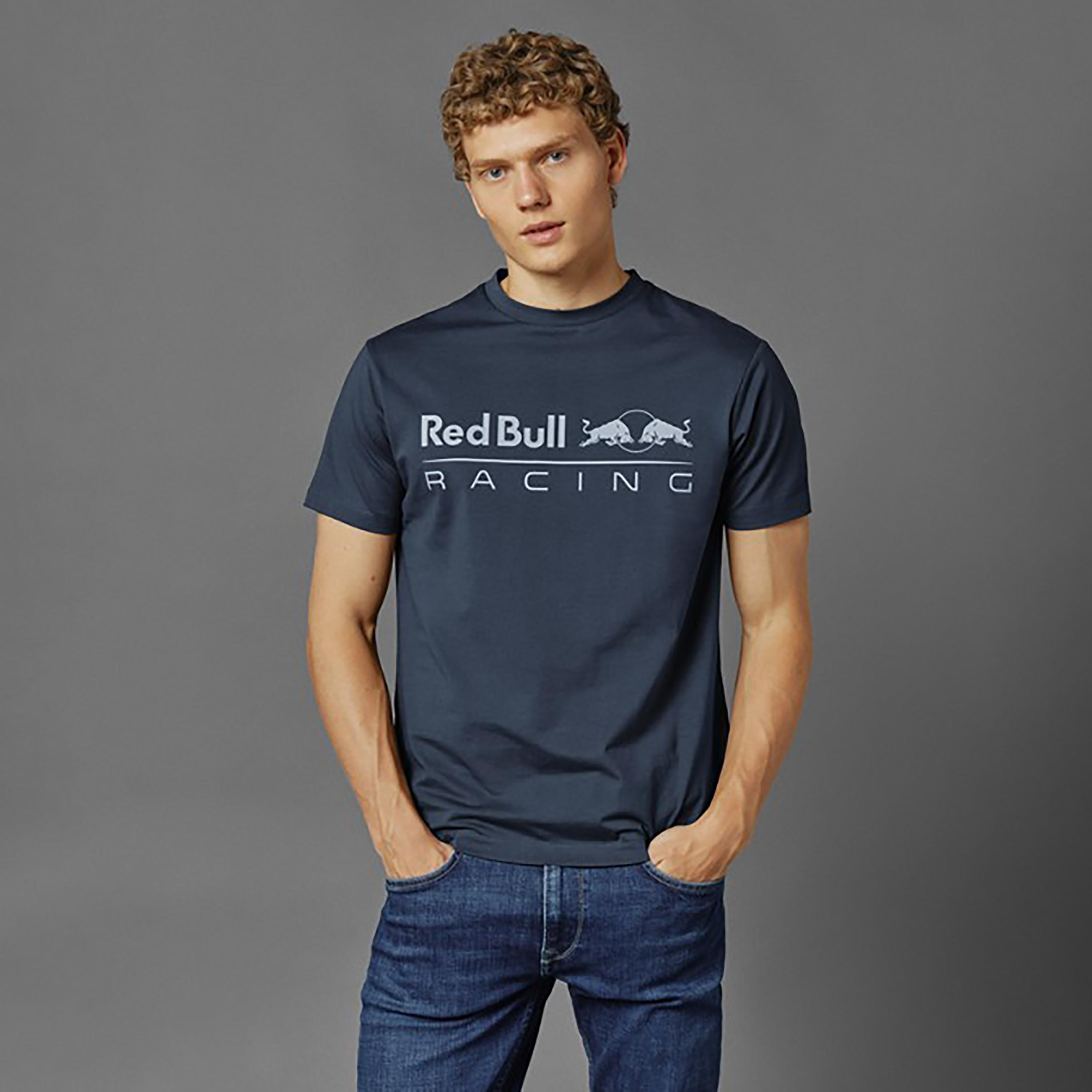 تي شيرت بأكمام قصيرة وياقة دائرية وطبعة شعار من ريدبول ريسينج X بيبي جينز-men-clothing-tshirtsandpolos-tshirts-image-1