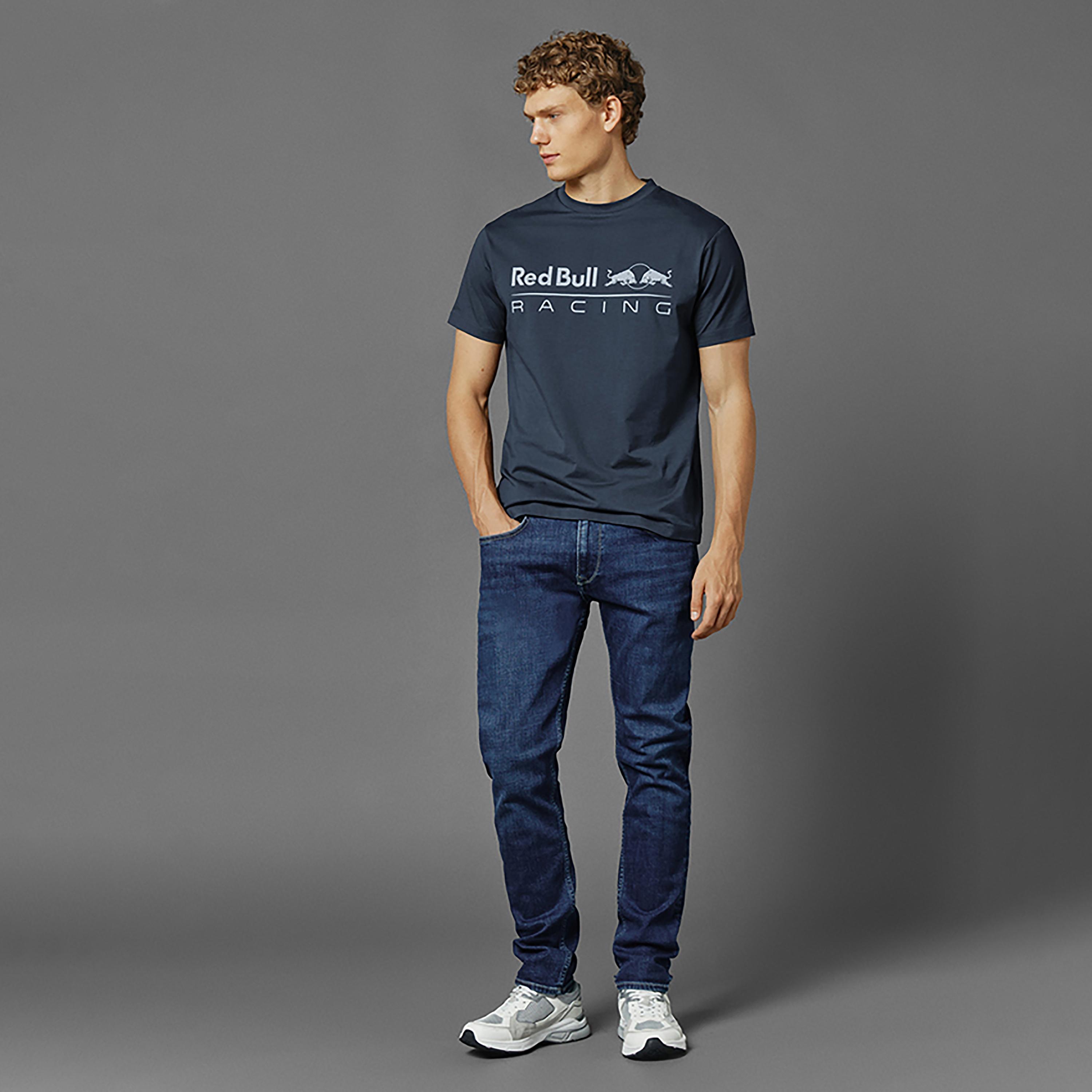 تي شيرت بأكمام قصيرة وياقة دائرية وطبعة شعار من ريدبول ريسينج X بيبي جينز-men-clothing-tshirtsandpolos-tshirts-image-2