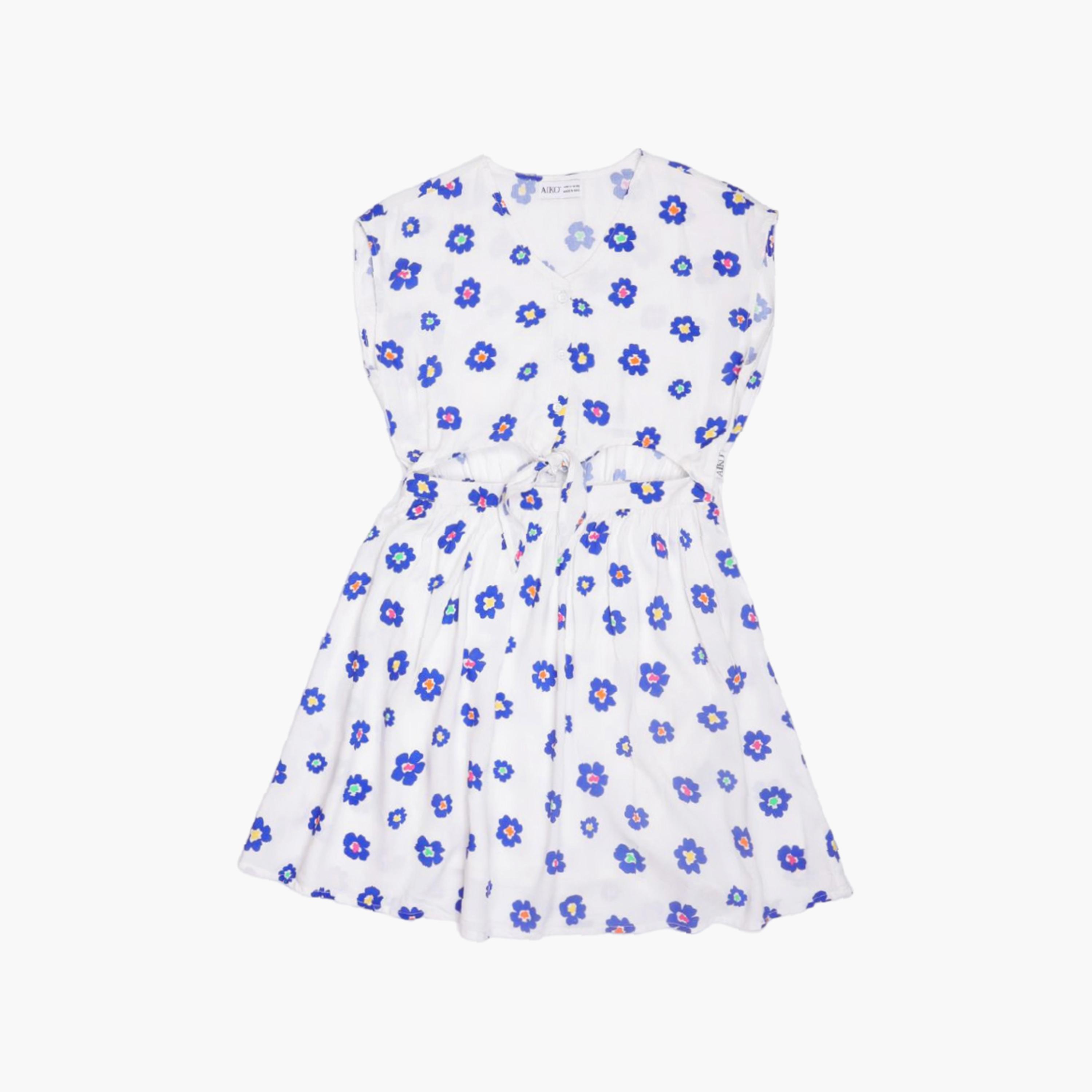 فستان بأكمام كاب وطبعات زهور من أيكو-girls-clothing-dressesandjumpsuits-image-2