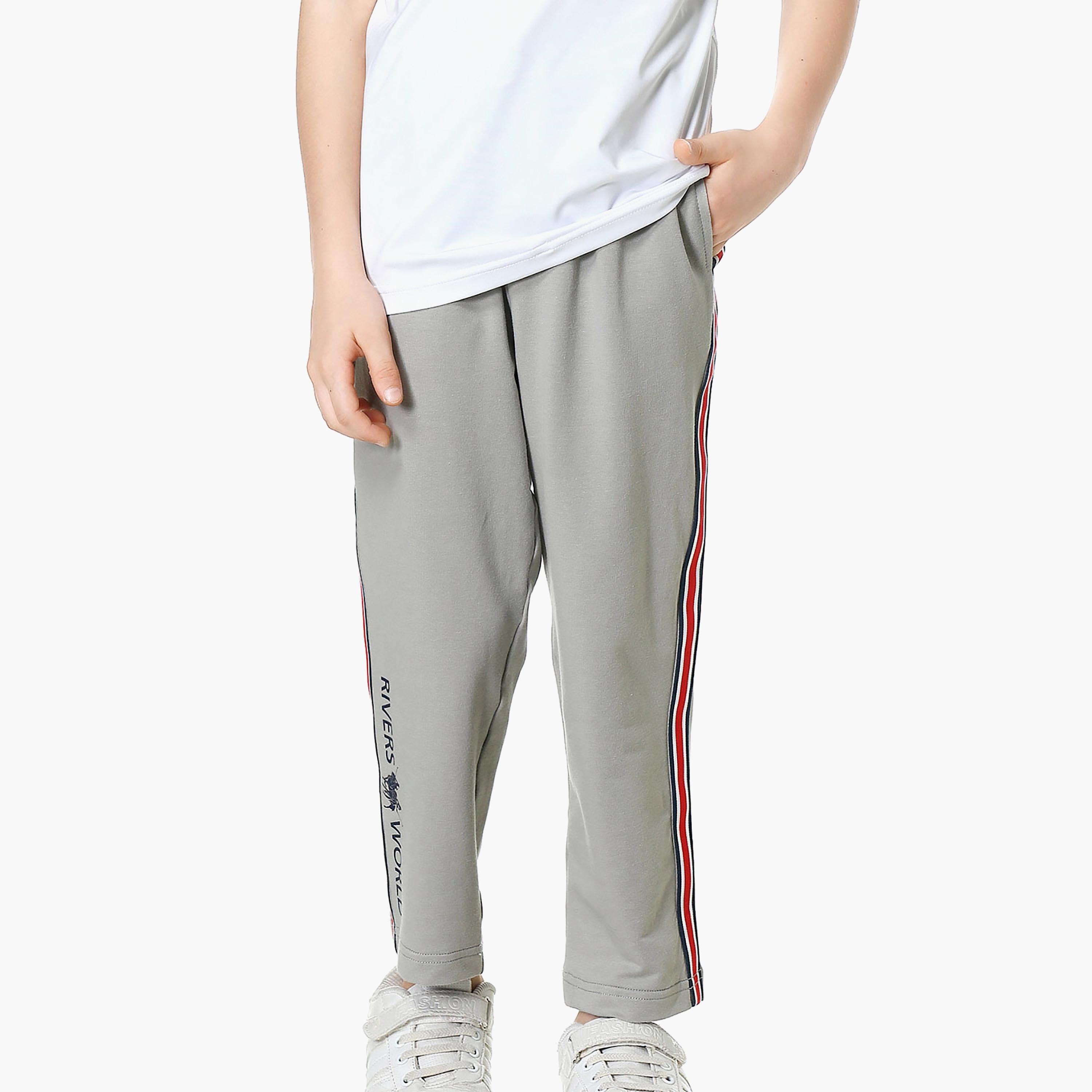 Rivers World Striped Elasticated Track Pants-boys-clothing-bottoms-joggersandtrackpants-image-1