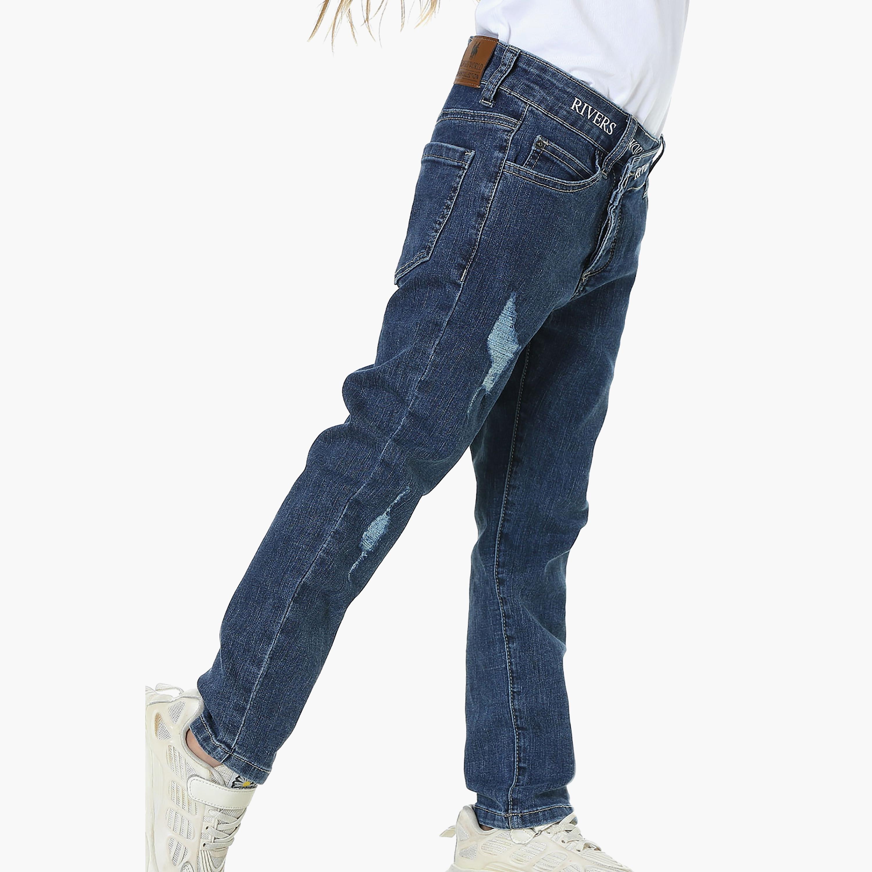 Rivers World Heavy Distressed Jeans-girls-clothing-bottoms-jeansandjeggings-image-4