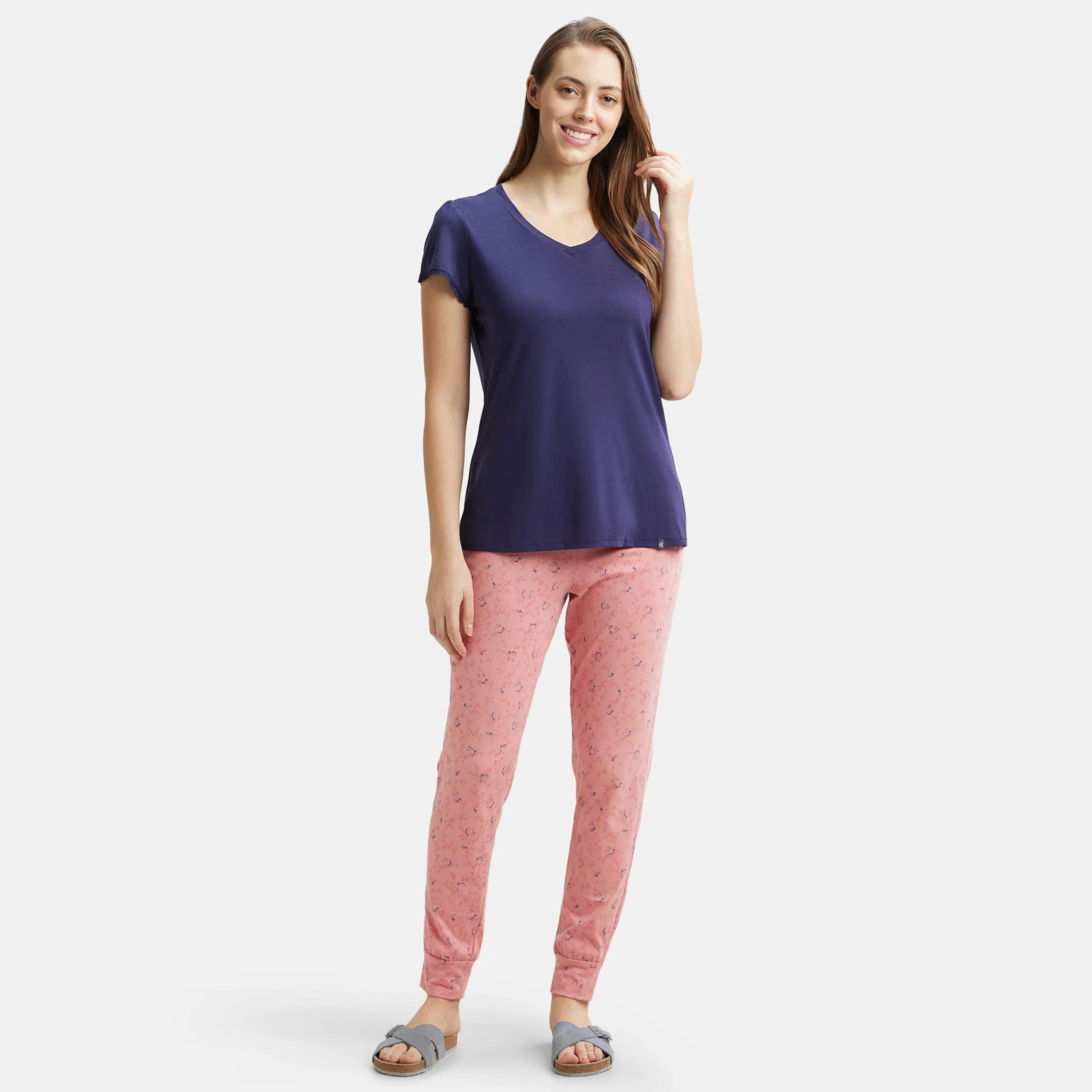 Jockey Women's Relax V-Neck Sleep Tee-women-clothing-tshirts-image-4