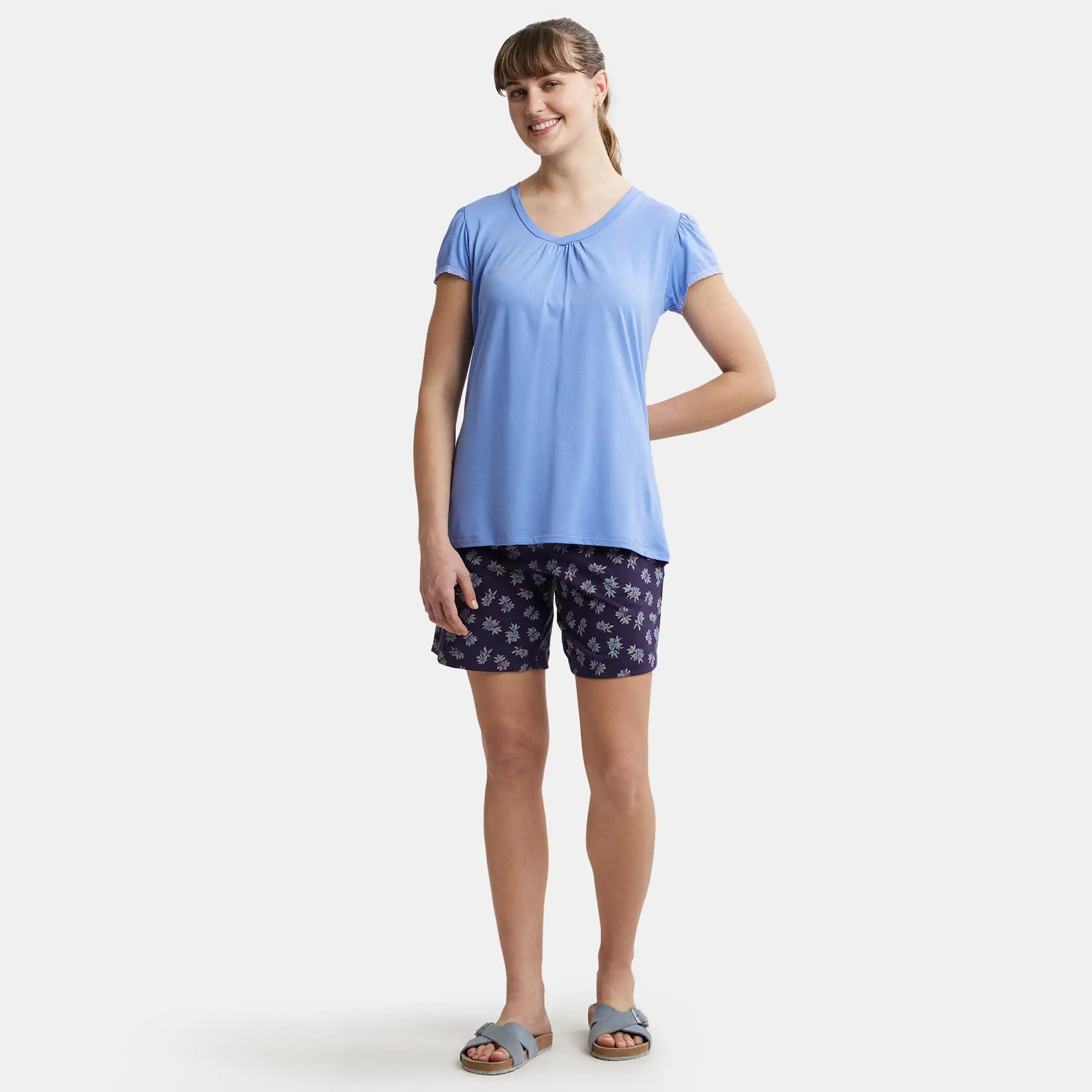 جوكي- تي شيرت ريلاكس نوم نسائي  رقبة V-women-clothing-tshirts-image-20