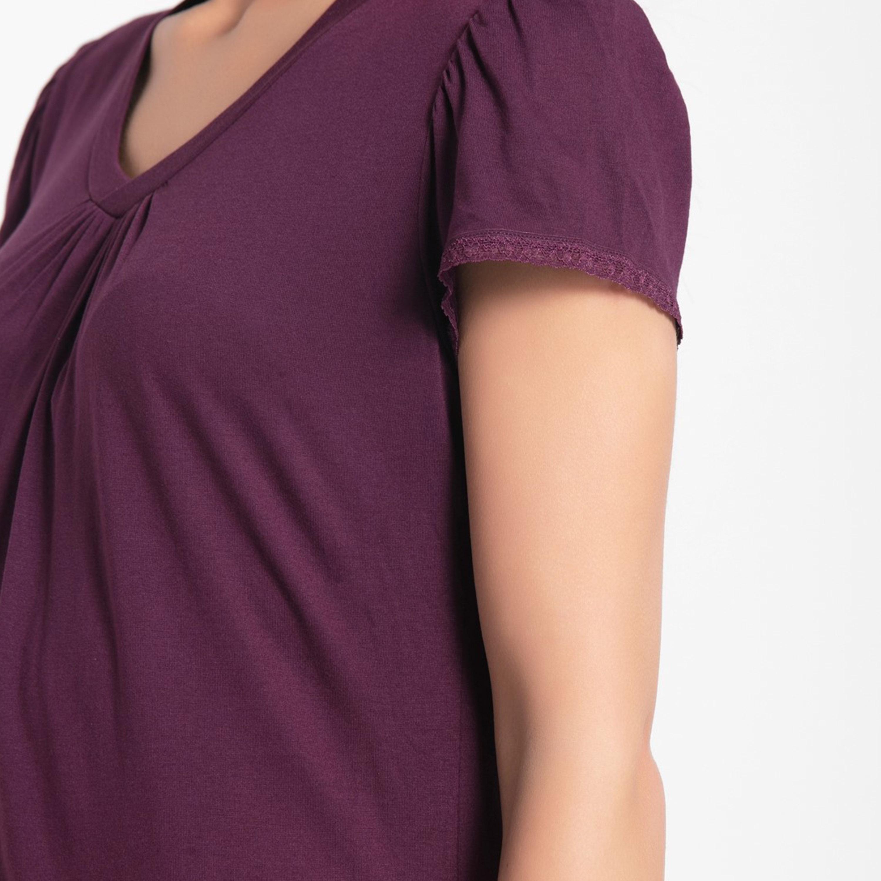 جوكي- تي شيرت ريلاكس نوم نسائي  رقبة V-women-clothing-tshirts-image-42