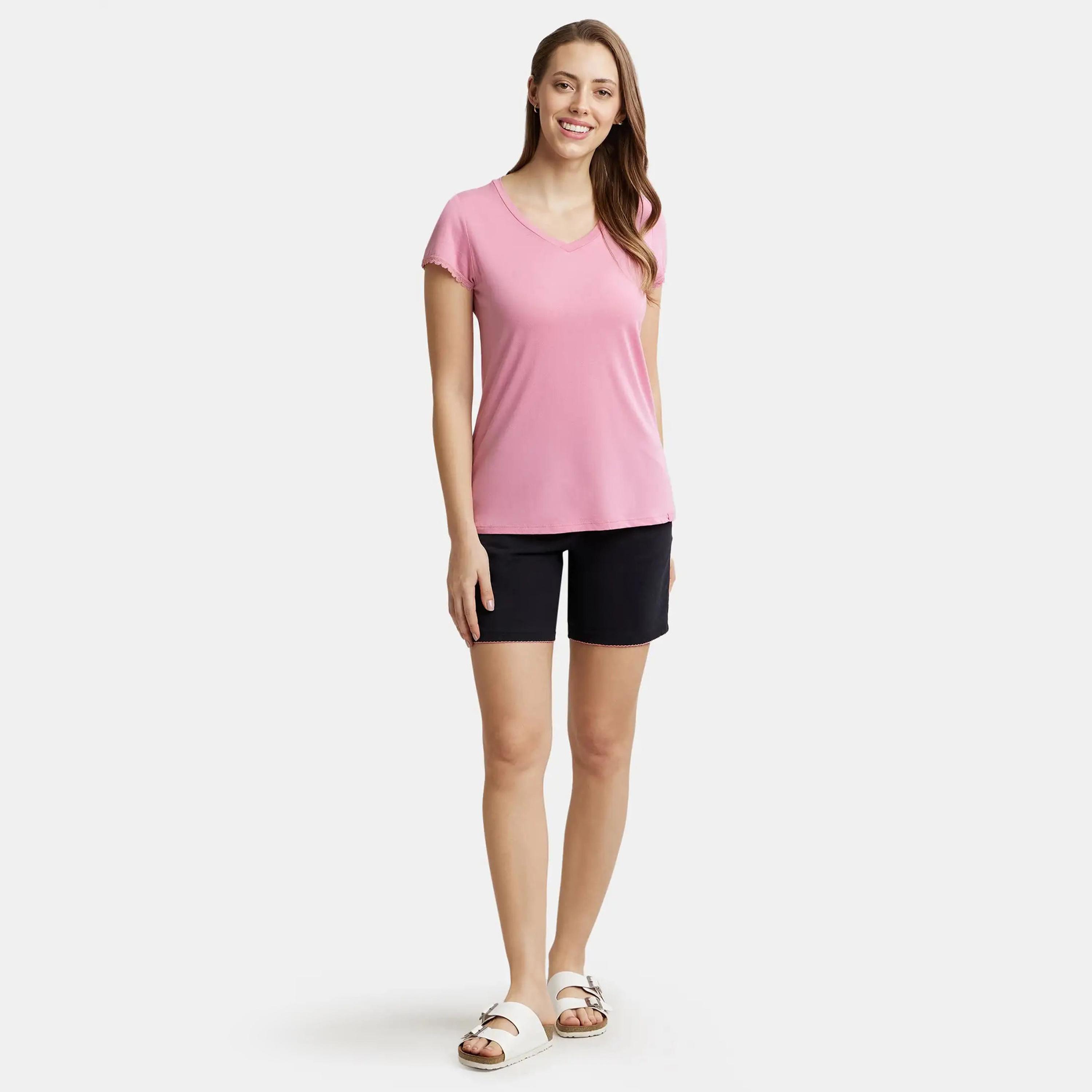 جوكي- تي شيرت ريلاكس نوم نسائي  رقبة V-women-clothing-tshirts-image-31