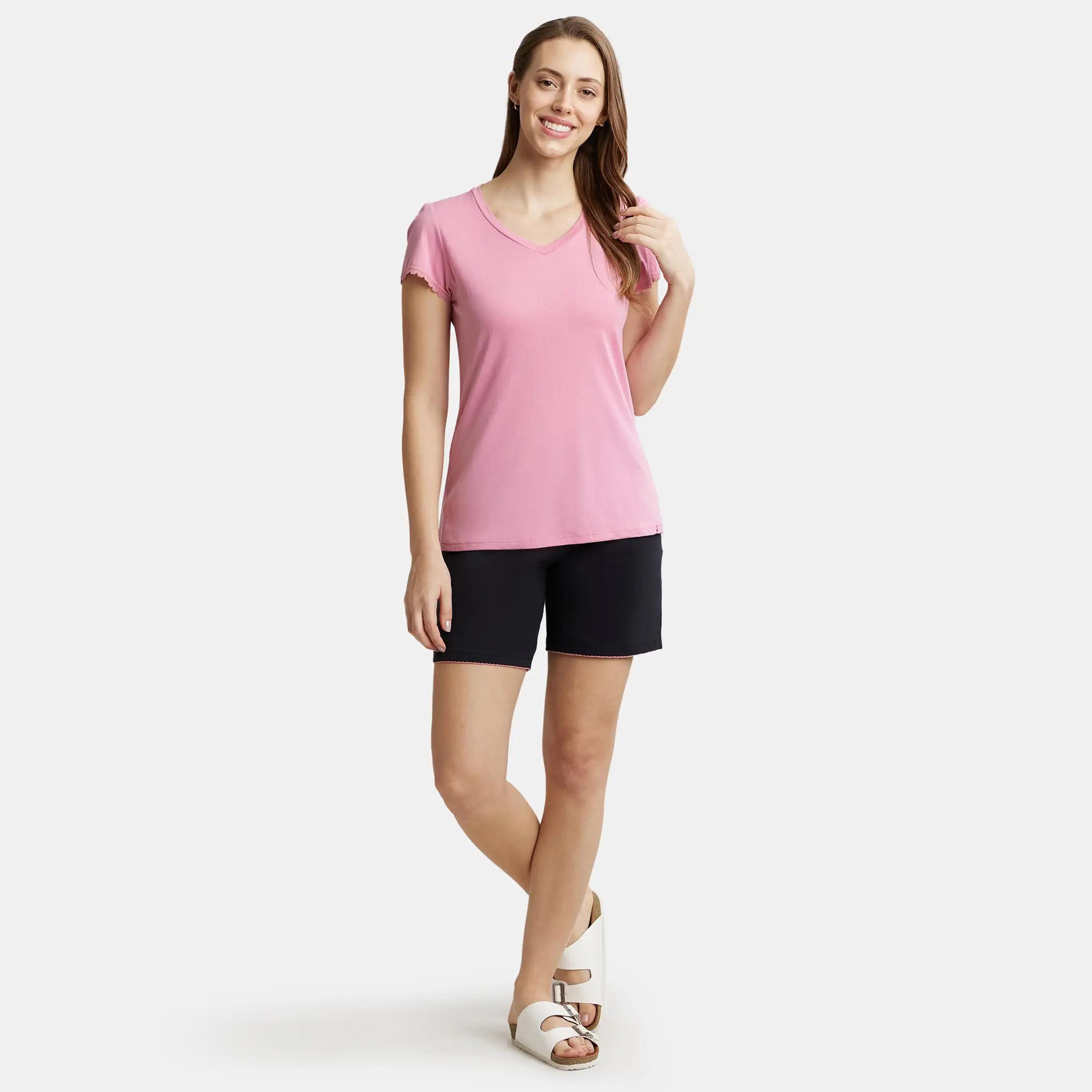 جوكي- تي شيرت ريلاكس نوم نسائي  رقبة V-women-clothing-tshirts-image-33