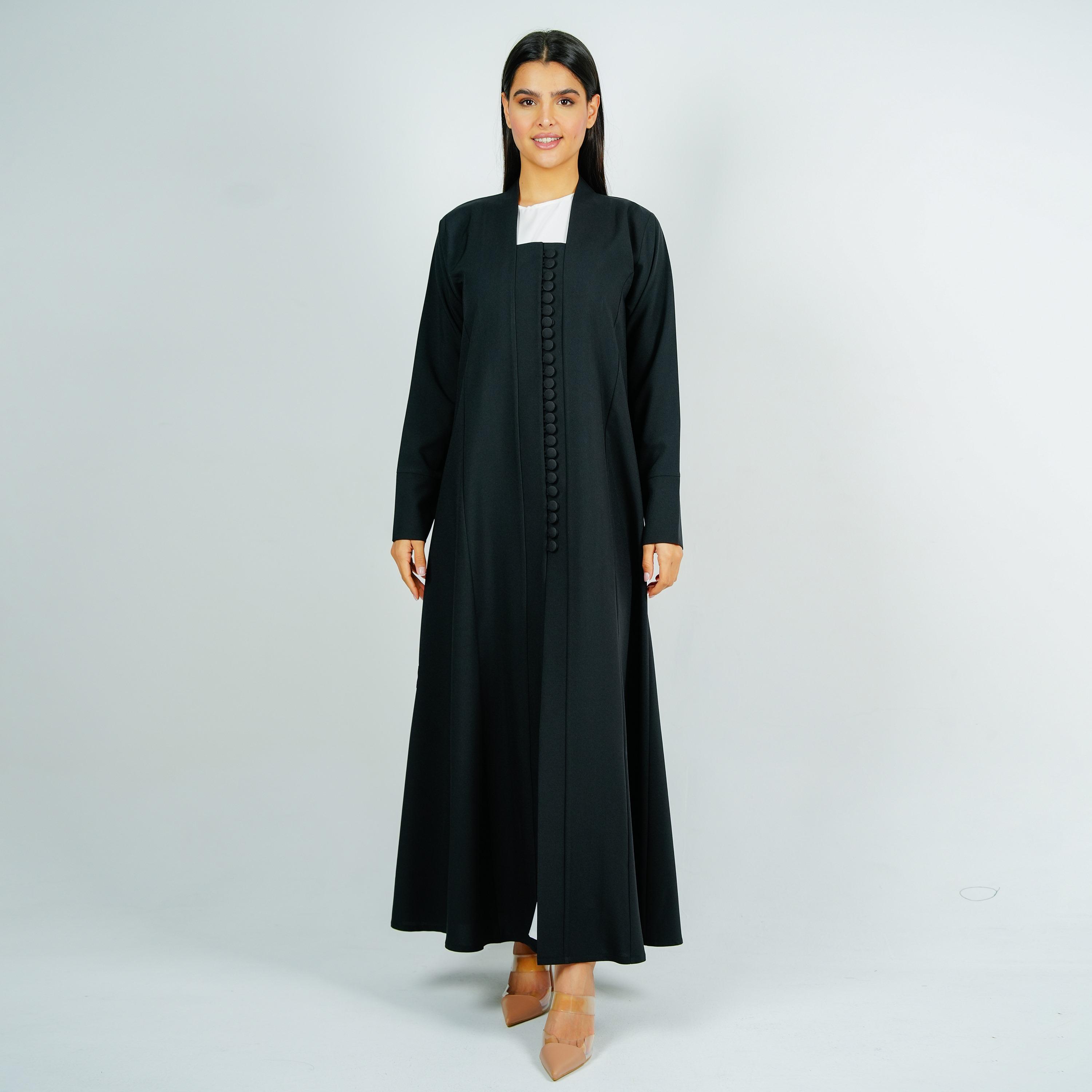 عباية قماش اف دبليو ايه بياقة مربعة مع حجاب من روزيت عباية-women-arabicclothing-abayas-image-3