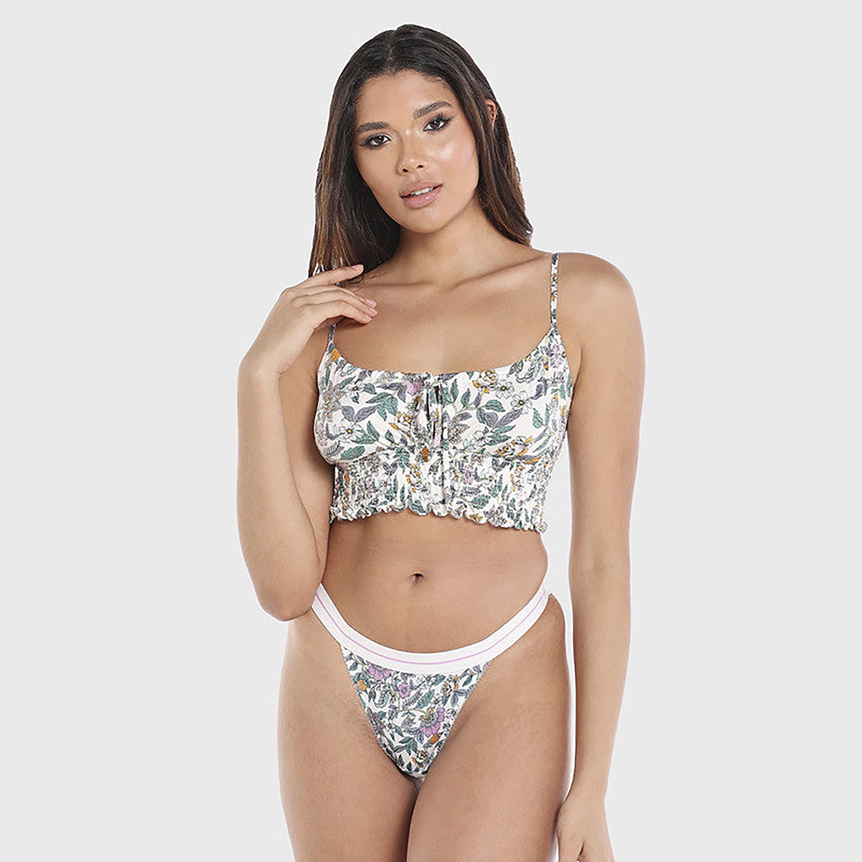 سراويل داخلية رفيعة للنساء من Isla & Evie ذات تغطية متوسطة باللون الأخضر-women-clothing-lingerie-panties-image-2